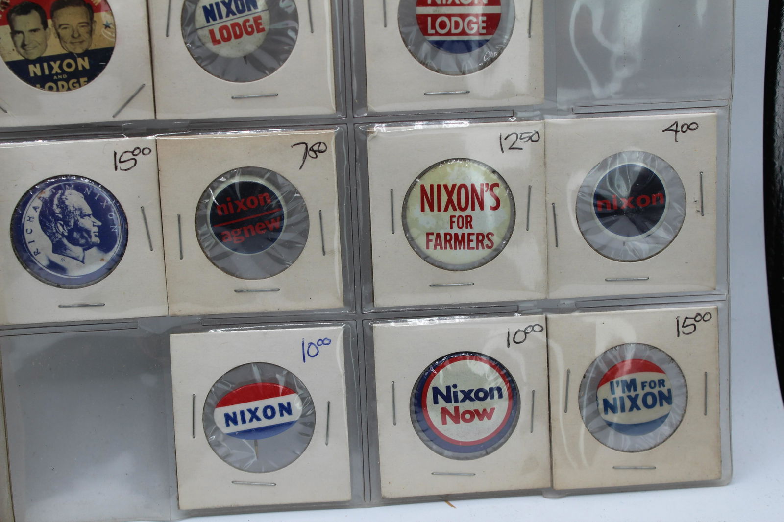 Presidential campaign pin button Collection lot nixon, Wallace, Kennedy, Carter (1 of 7)