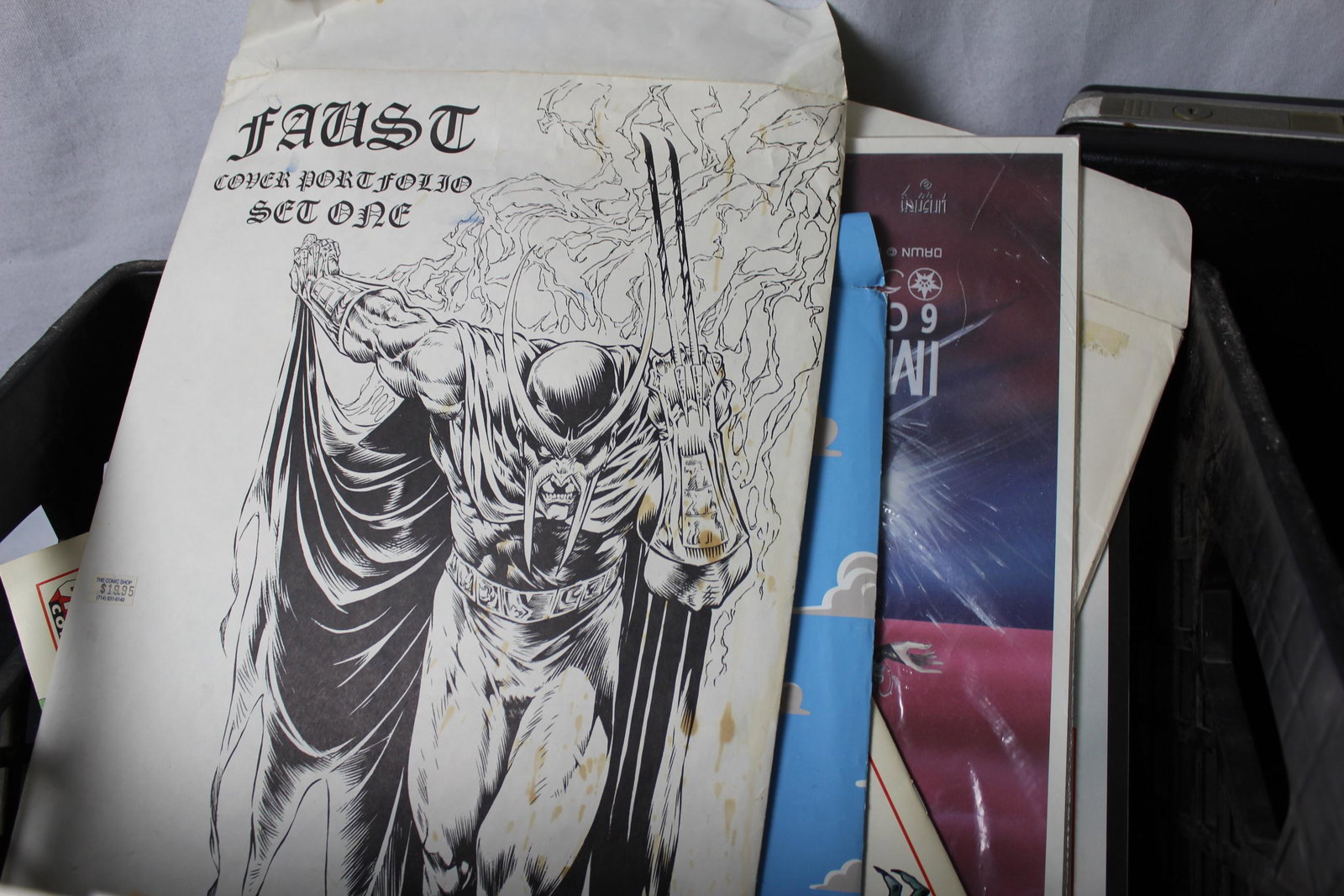 Box lot of collectibles dealer lot Disney lady death epherma Varga book music sheets: Box lot of collectibles dealer lot Disney lady death epherma Varga book music sheets
