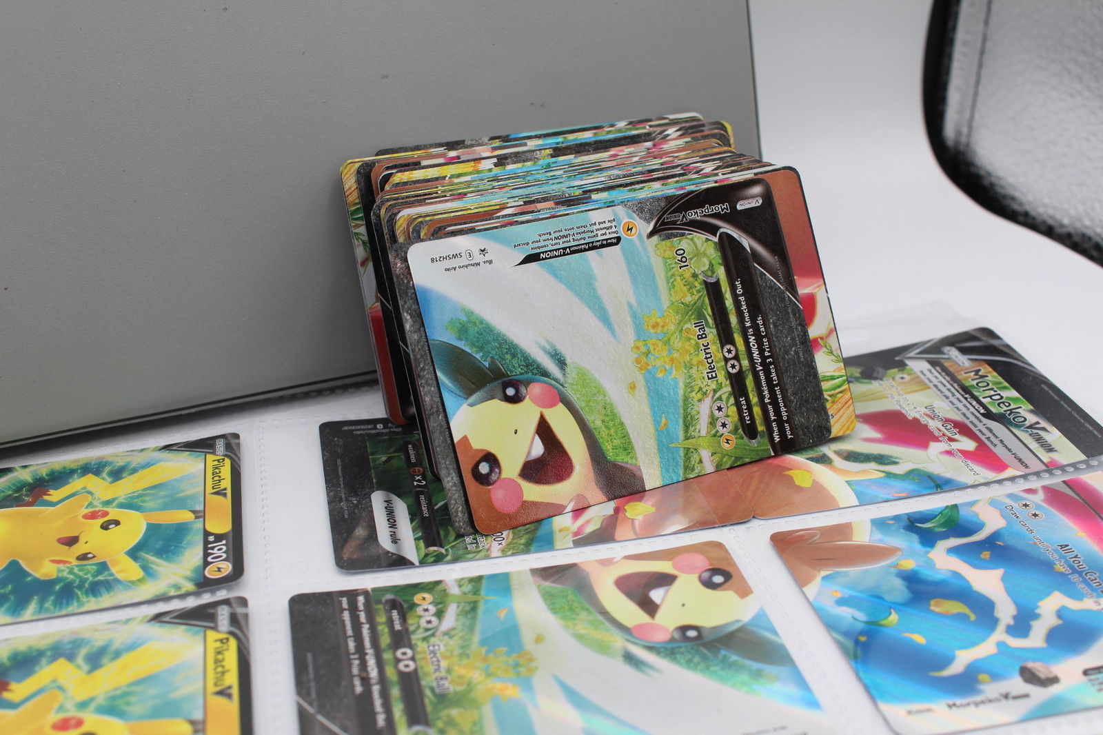 Marvel skybox trading card Pokemon card collection (1 of 9)