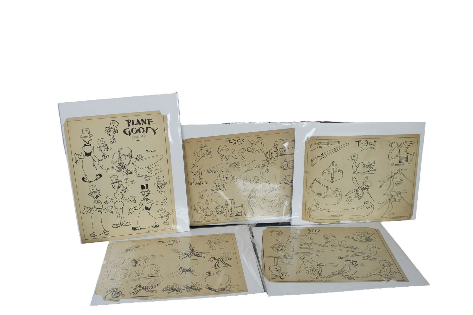 Terry tunes original production animation printed model Photostat sheet Lot Al Stahl (1 of 10)