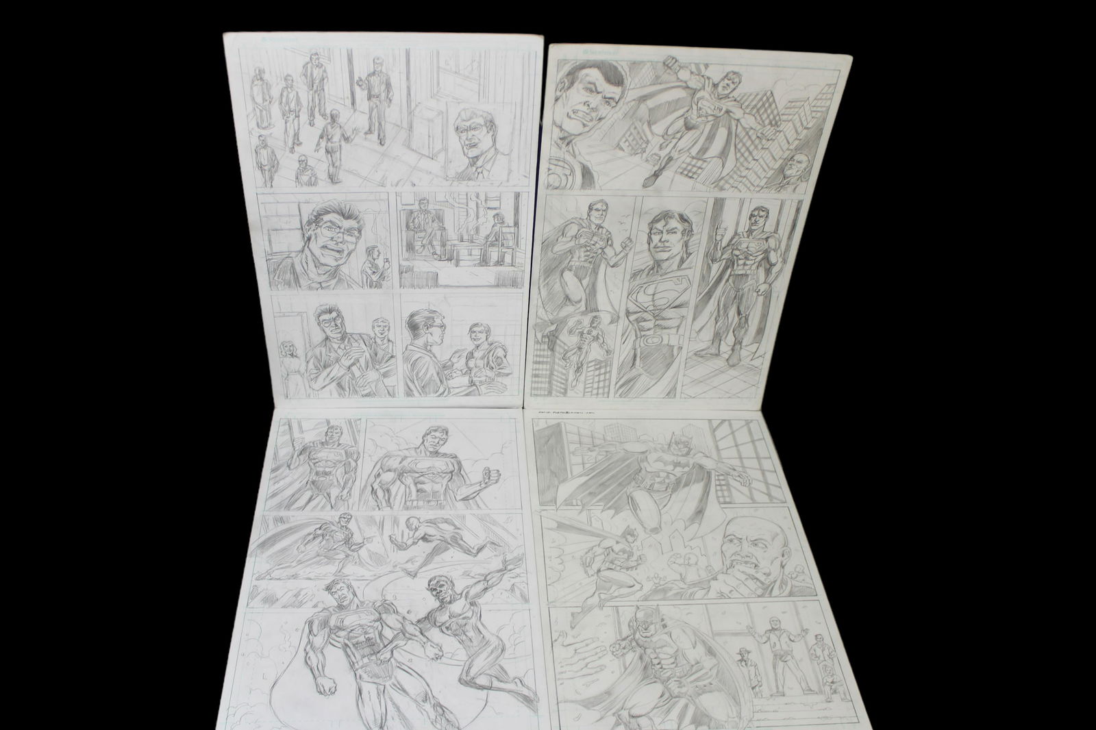 Original comic art drawing Batman 4 Page lot (1 of 9)