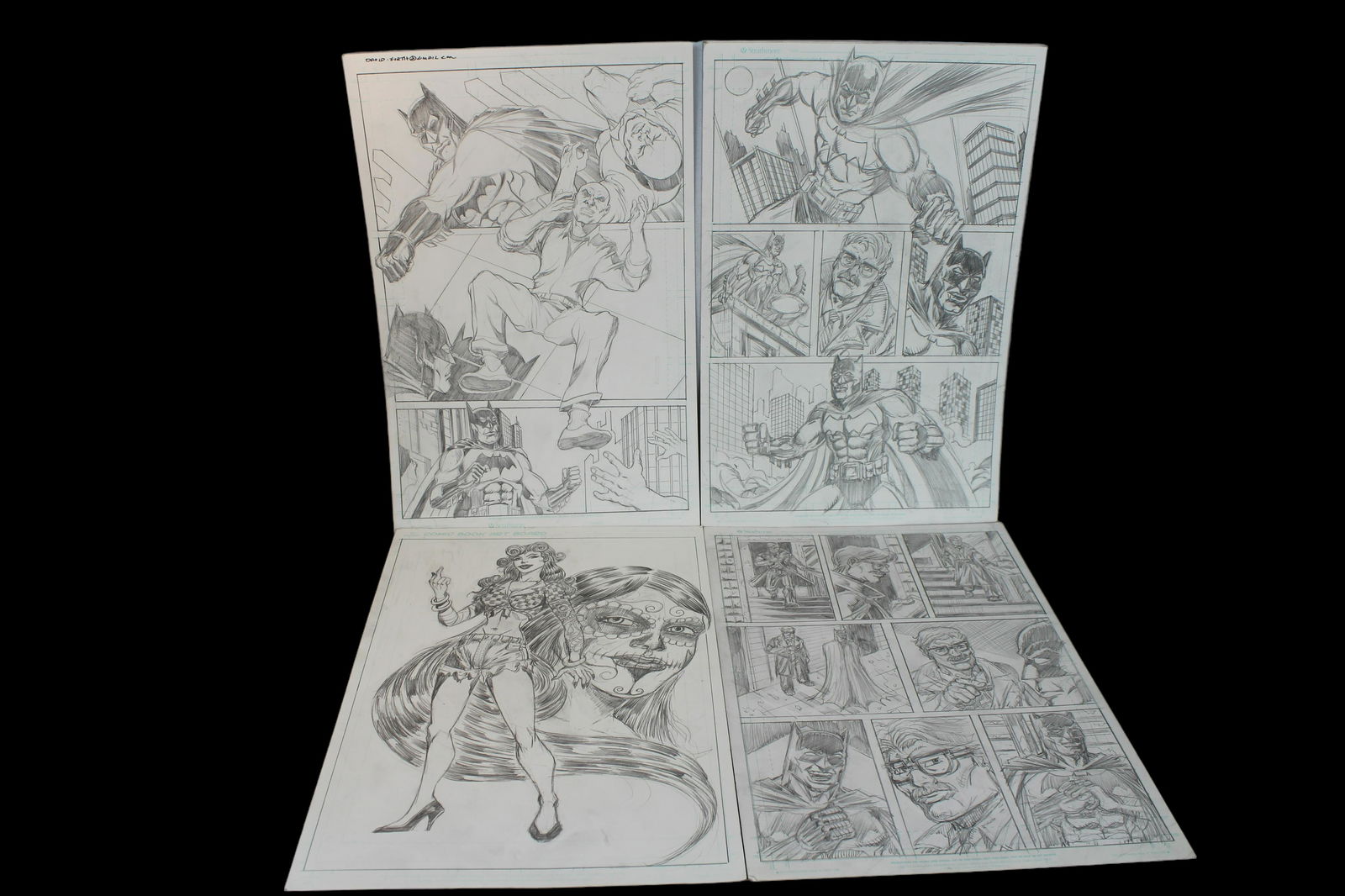 Original comic art drawing Batman 4 Page lot (1 of 6)