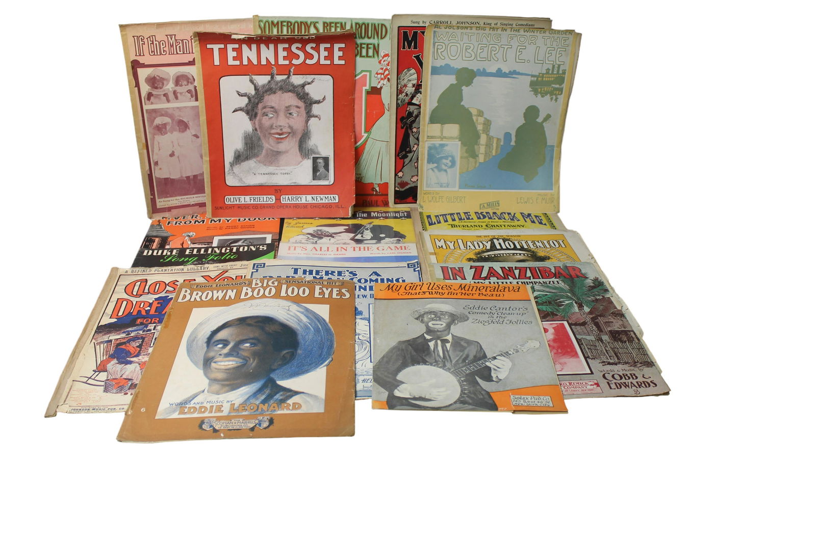 Black americana antique vintage sheet music collection lot (1 of 7)