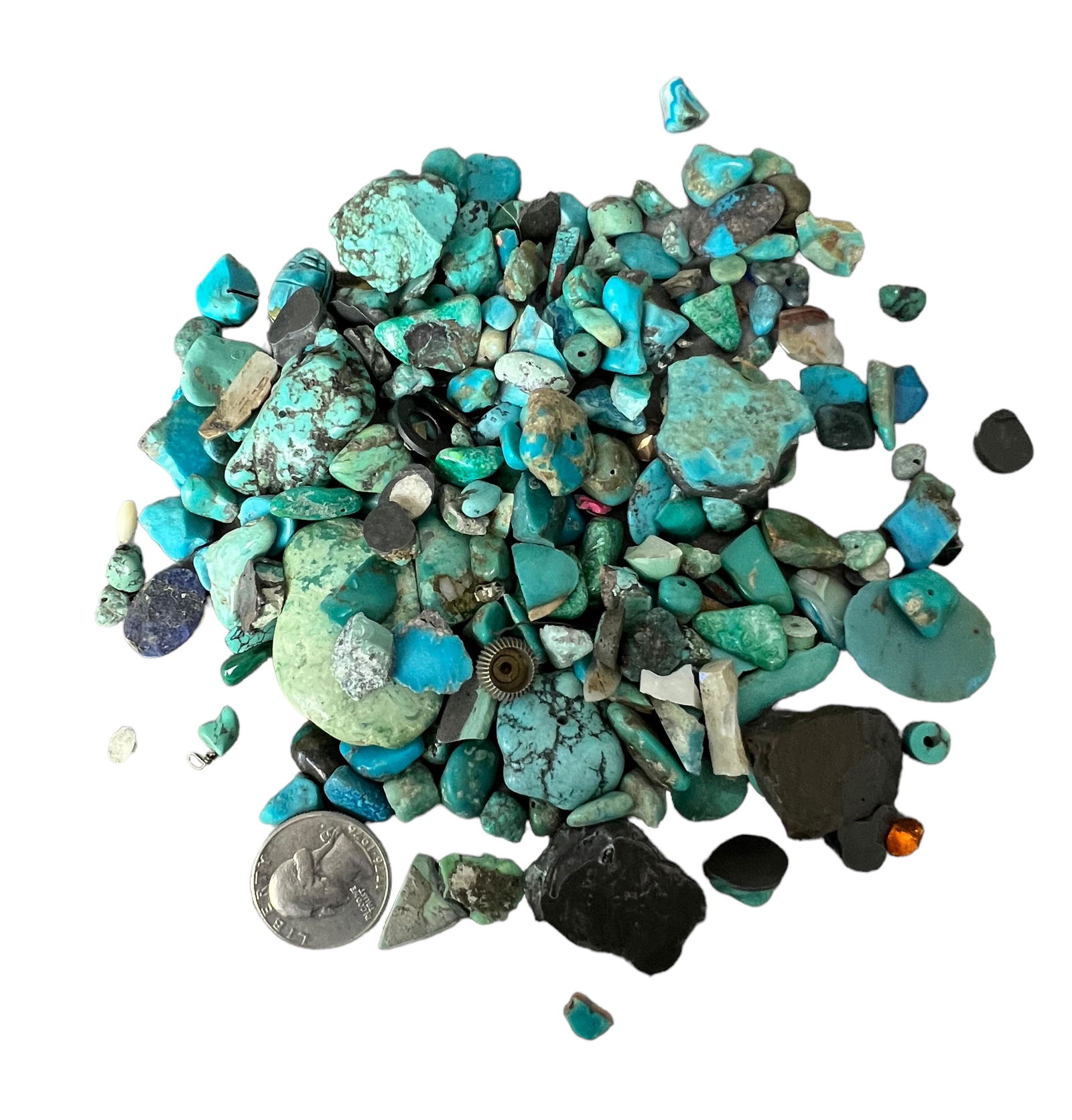 Vintage old turquoise stone loose collection jeweler dealer Collection lot (1 of 4)