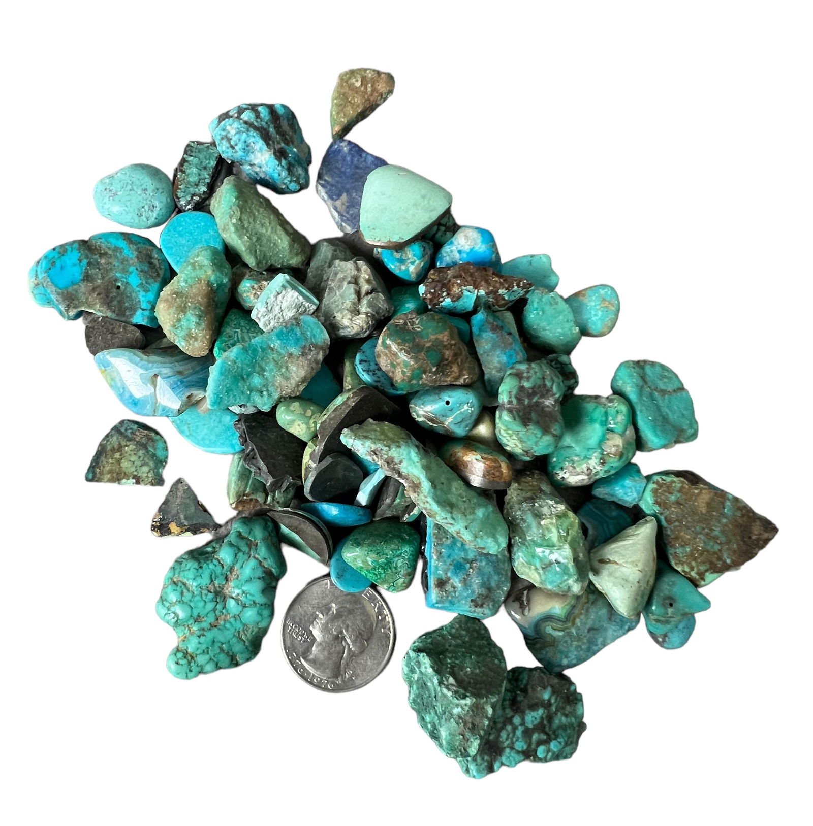 Vintage old turquoise stone loose collection jeweler dealer Collection lot (1 of 6)