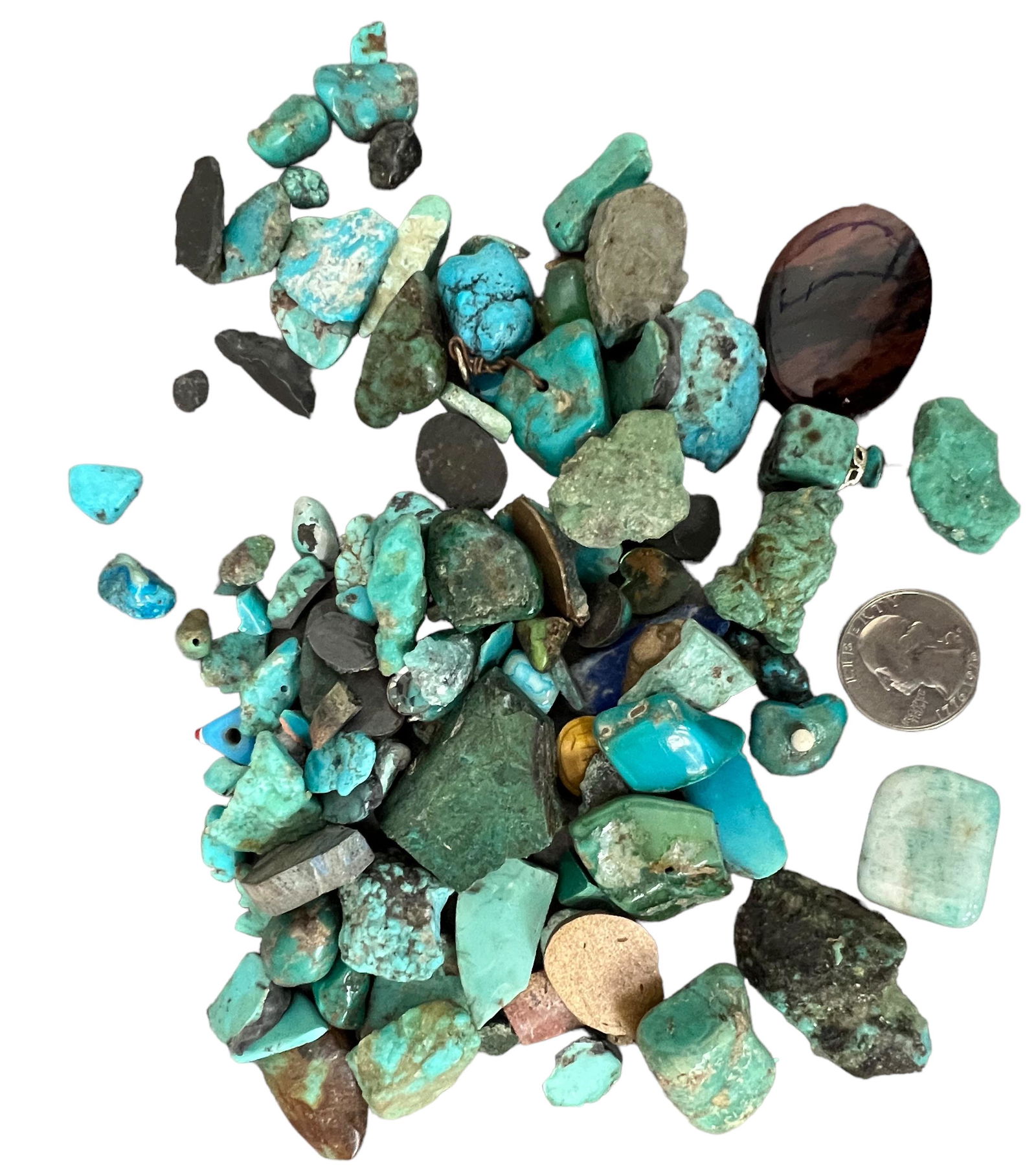 Vintage old turquoise stone loose collection jeweler dealer Collection lot (1 of 4)