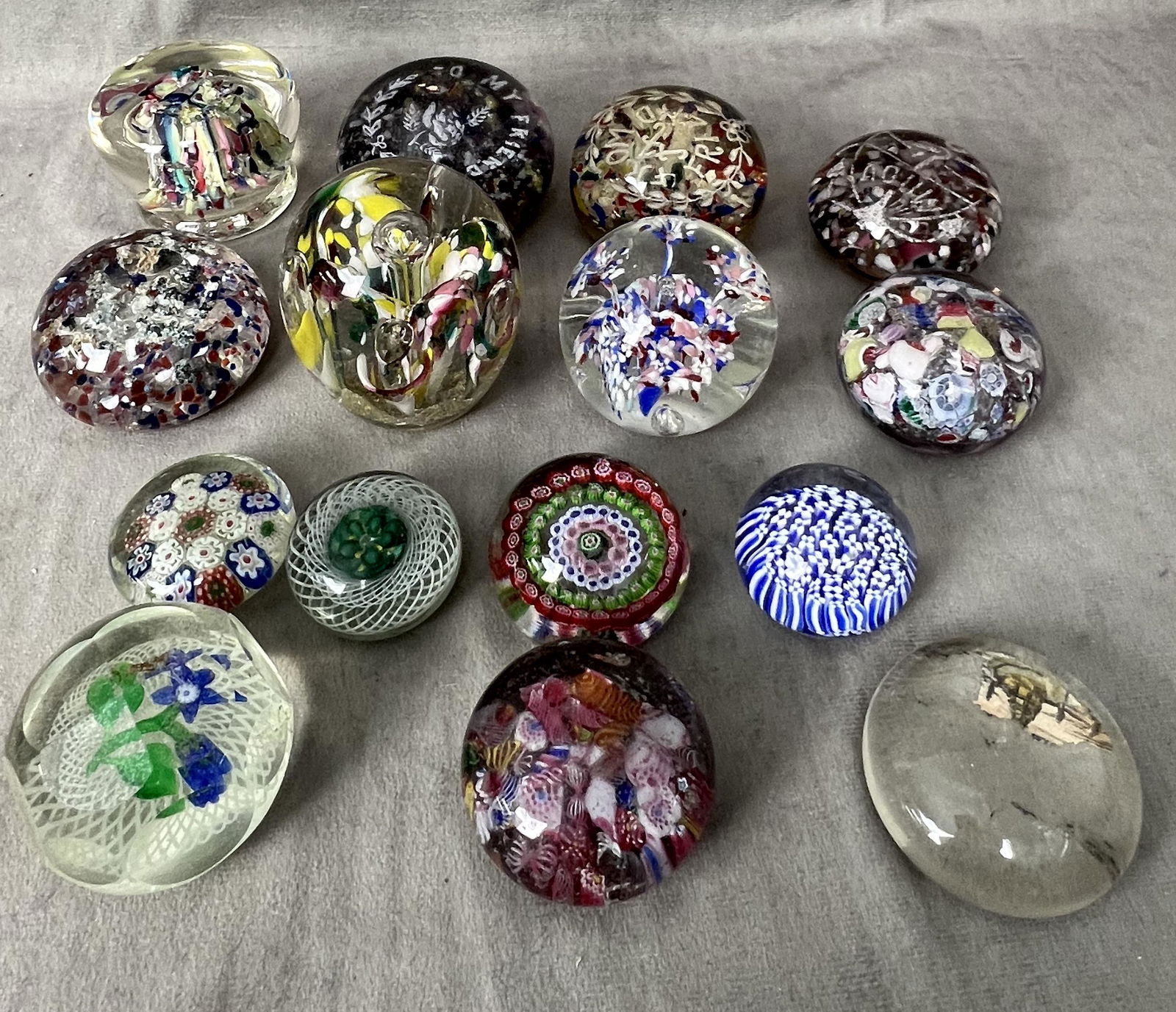Antique vintage art glass paperweight collection lot (1 of 8)