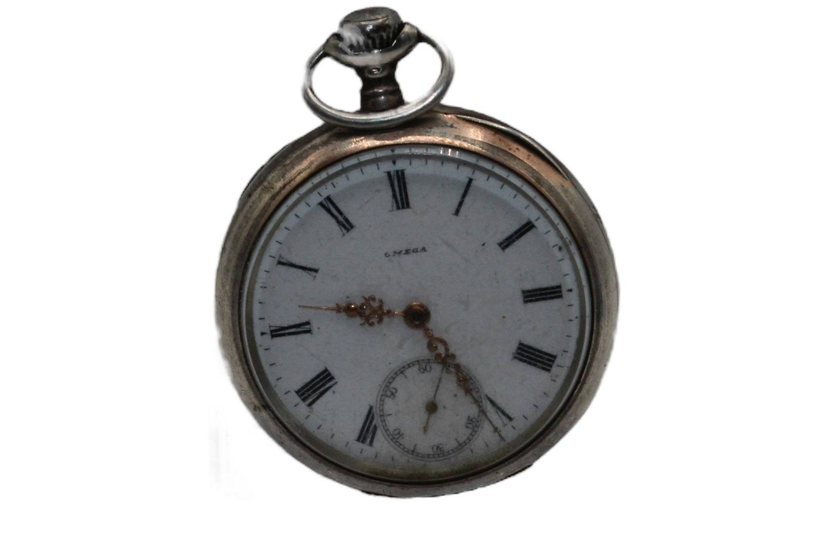 Omega antique 800 silver pocket watch not working (1 of 7)