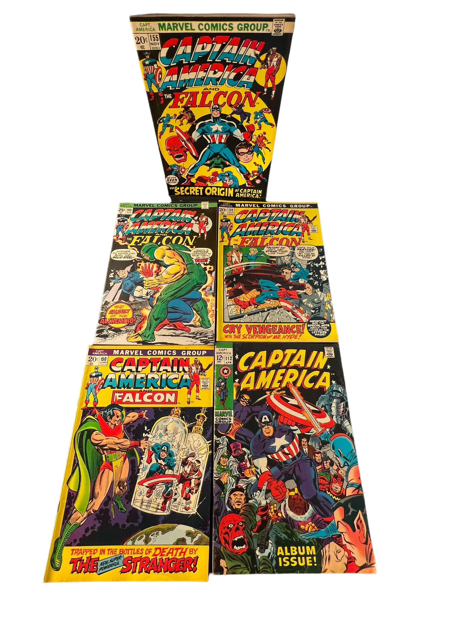 Vintage comic book collection lot Captain America 112, 155, 152, 150, 188 (1 of 8)