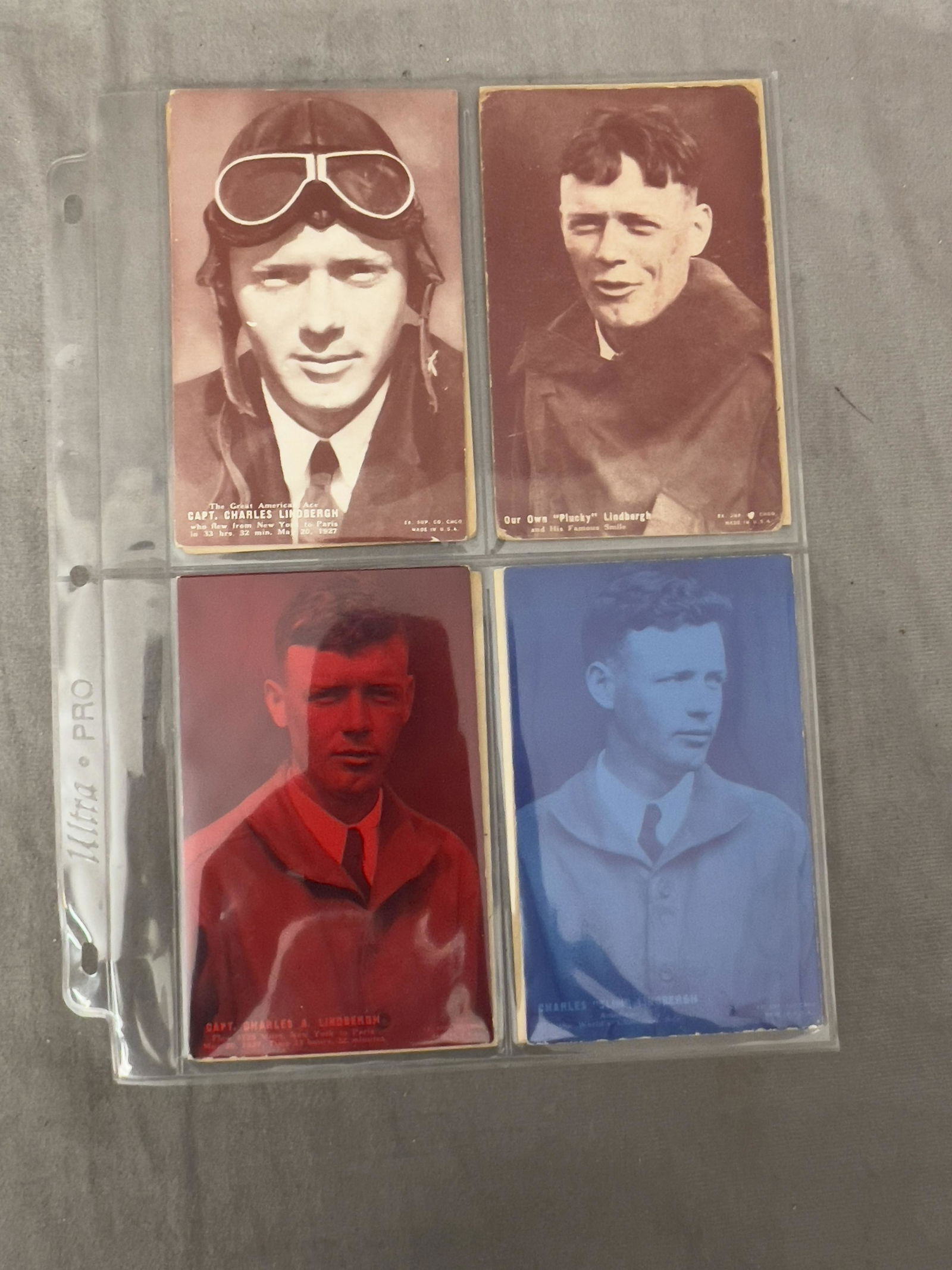 Charles Lindbergh aviation vintage antique real photo post card collection lot (1 of 2)