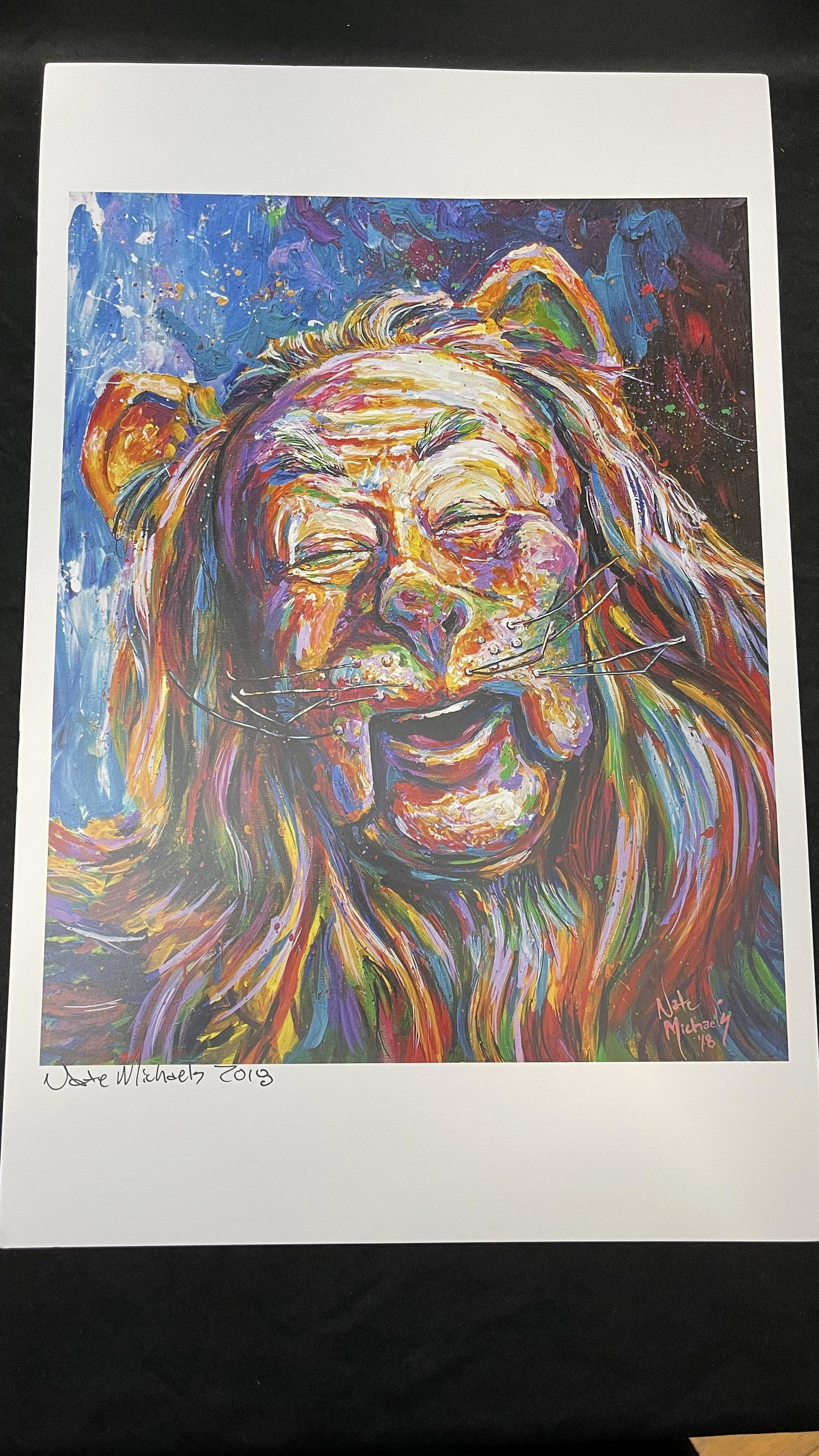 Nate Michaels Wizard of Oz - Cowardly Lion Signed Painting: Nate Michaels Wizard of Oz - Cowardly Lion Signed Painting