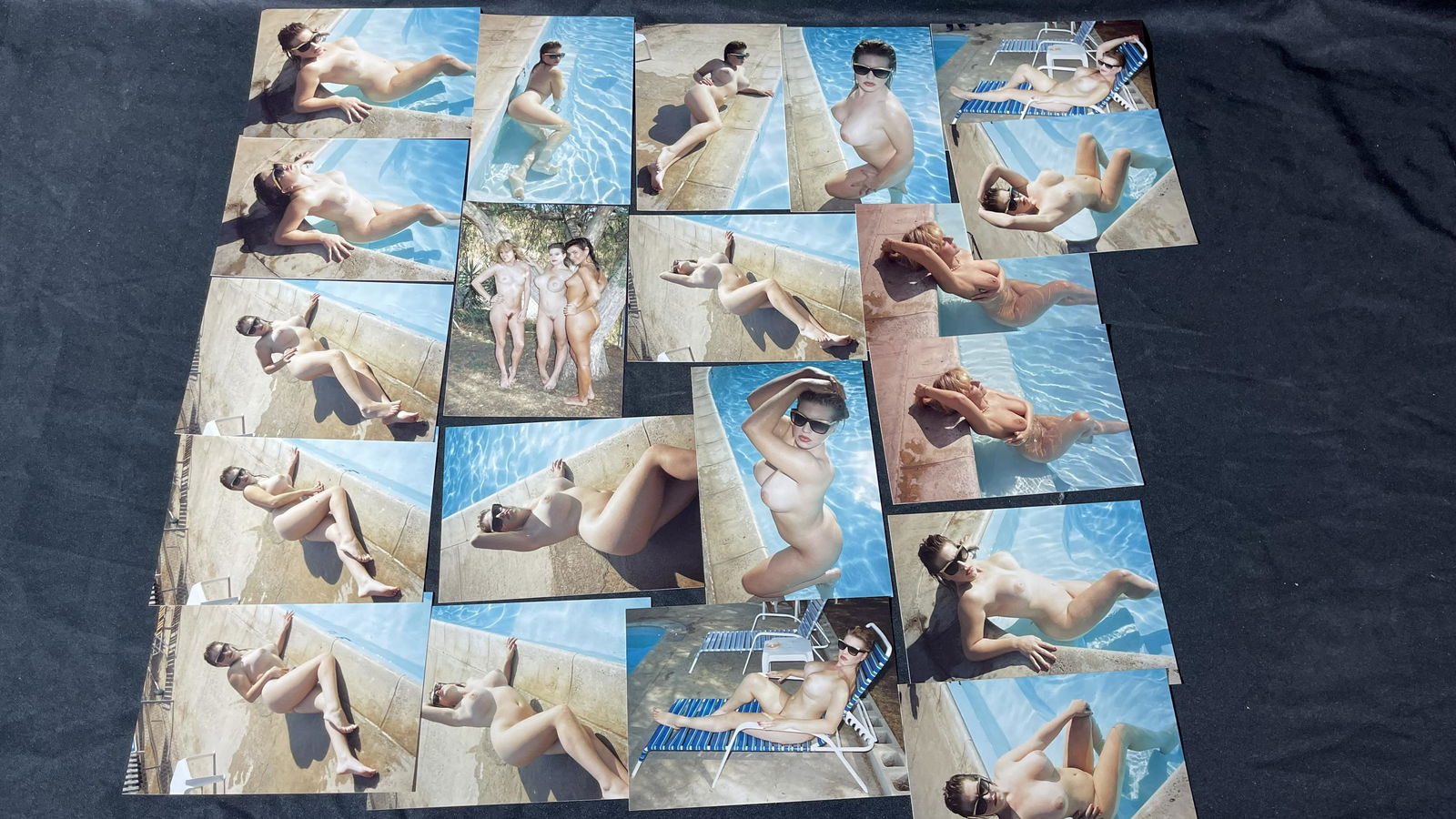 Vintage Pin Up Nude Female Model Photo Photograph Collection Lot: Vintage Pin Up Nude Female Model Photo Photograph Collection Lot, 20 photo lot, approximate size of each photo is 5" x 3 1/2" we believe these photos are from a nudist colony, some of these images mig