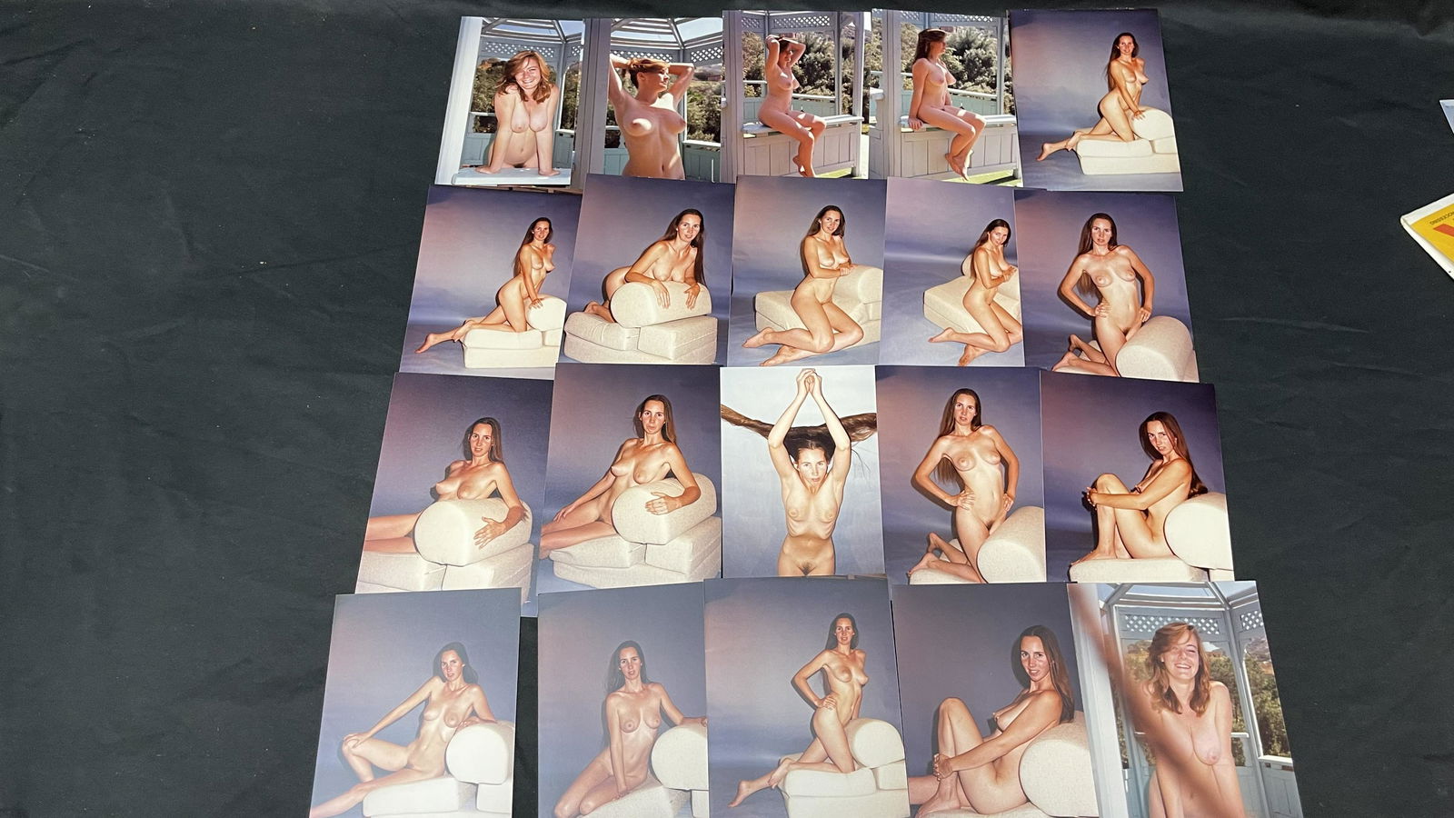 Vintage Pin Up Nude Female Model Photo Photograph Collection Lot: Vintage Pin Up Nude Female Model Photo Photograph Collection Lot, 20 photo lot, approximate size of each photo is 5" x 3 1/2" we believe these photos are from a nudist colony, some of these images mig