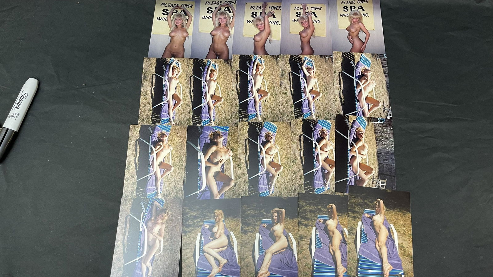 Vintage Pin Up Nude Female Model Photo Photograph Collection Lot: Vintage Pin Up Nude Female Model Photo Photograph Collection Lot, 20 photo lot, approximate size of each photo is 5" x 3 1/2" we believe these photos are from a nudist colony, some of these images mig