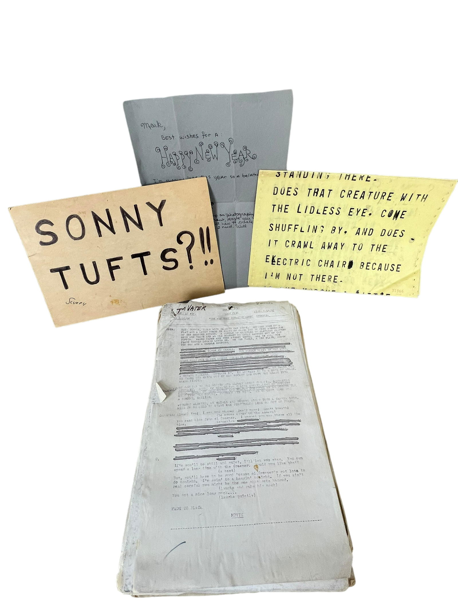 Jeepers Creepers Jeepers Keeper 1965 Production Script Horror Show Archive of Materials Large (1 of 19)