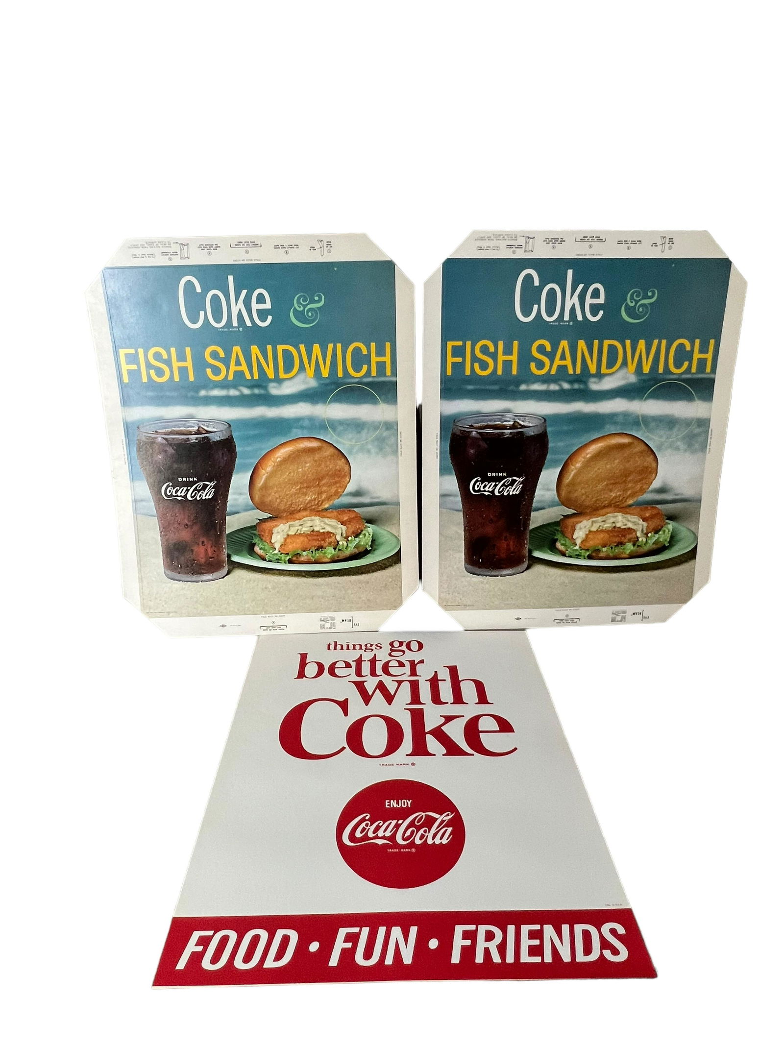 Vintage Coca-Cola Advertising Lithograph Sign Collection Lot (1 of 10)