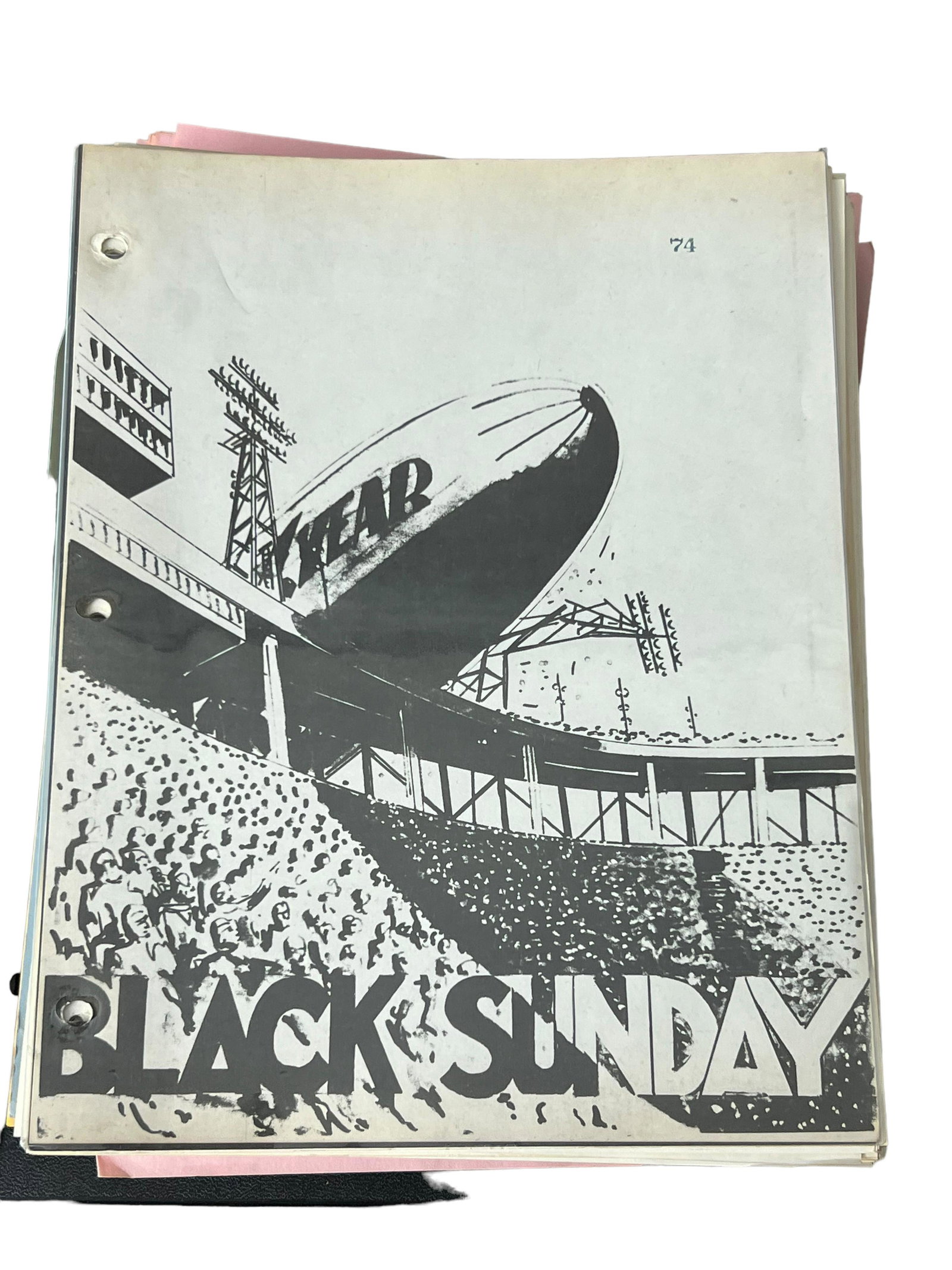 Black Sunday, 1977 movie script storyboard and other material shooting schedules large binder (1 of 8)
