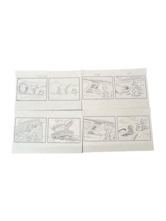 Original Warner Bros. STAR WARS WARNERS Animaniacs Drawing Production Animation Storyboard Lot (1 of 7)