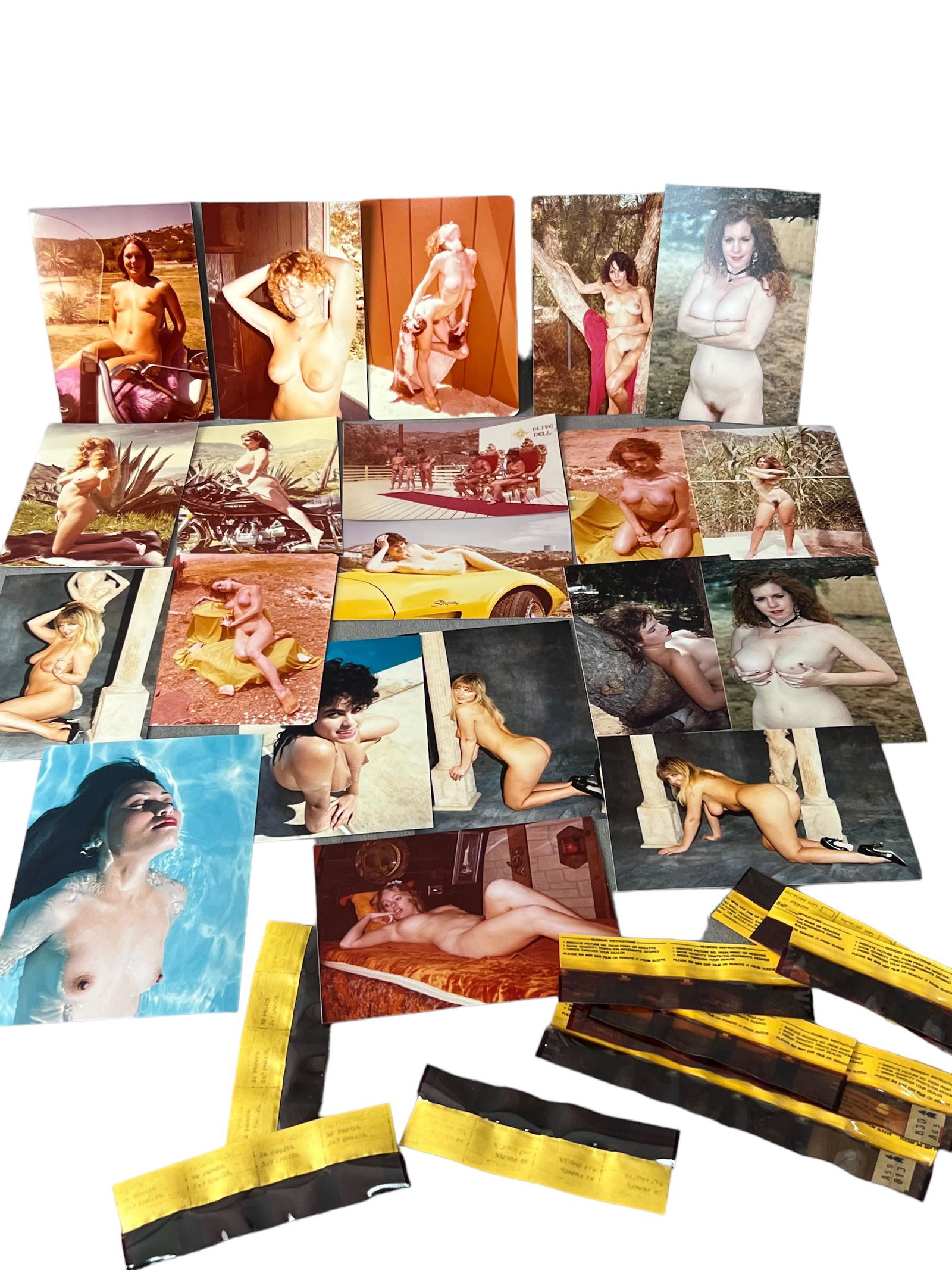 Vintage Pin Up Nude Risque Female Model Photo Photograph & Negative Collection Lot: Vintage Pin Up Nude Risque Female Model Photo Photograph & Negative Collection Lot, 20 photos and 10 negatives, each negative has multiple images on it, majority of the images on the negatives are dif