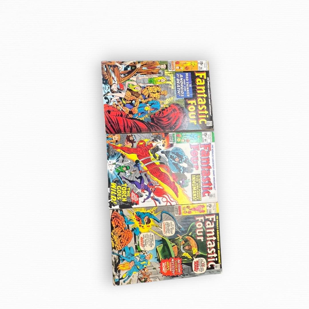 Fantastic Four # 96 Mad Thinker appearance, #99, #108 Vintage comic book collection lot (1 of 8)