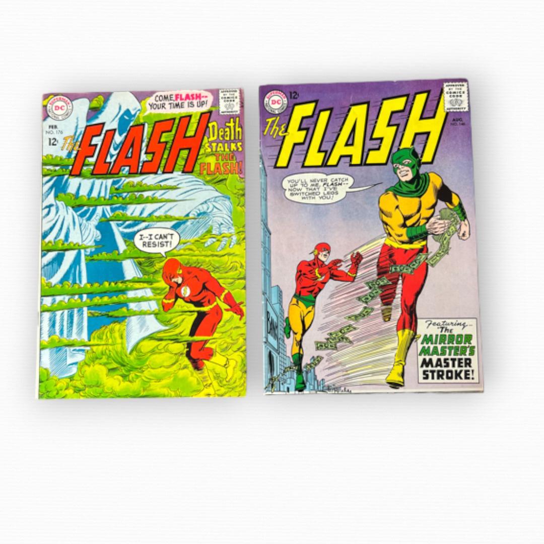 The FLASH # 146, 176, DC Vintage Comic Book Collection Lot (1 of 6)