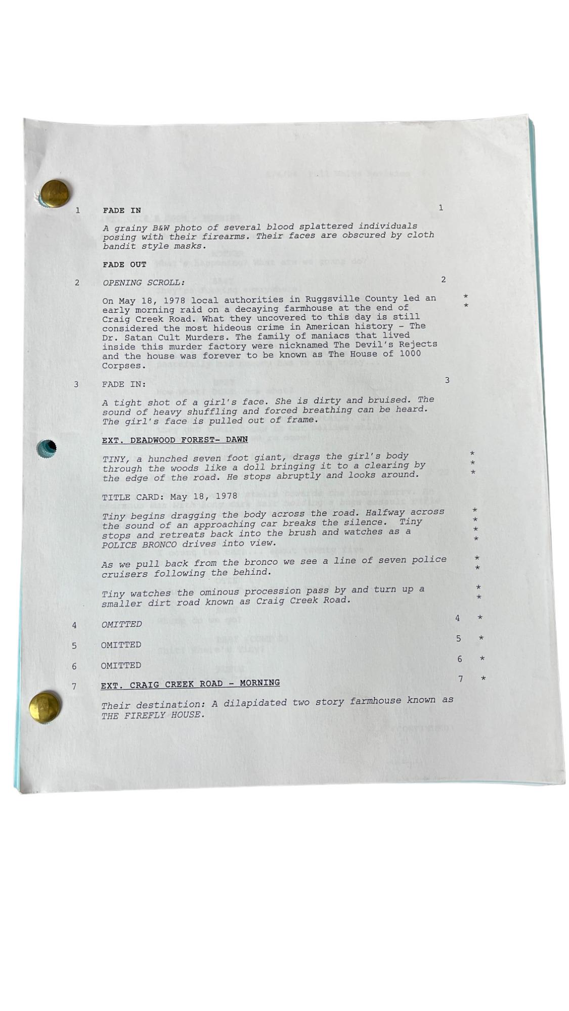 The Devil's Rejects House of 1000 Corpses Movie Script (1 of 6)