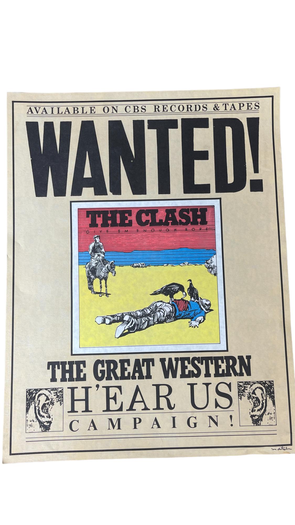 Give 'Em Enough Rope - The Clash Album Poster: Give 'Em Enough Rope - The Clash Album Poster. 14" x 18"