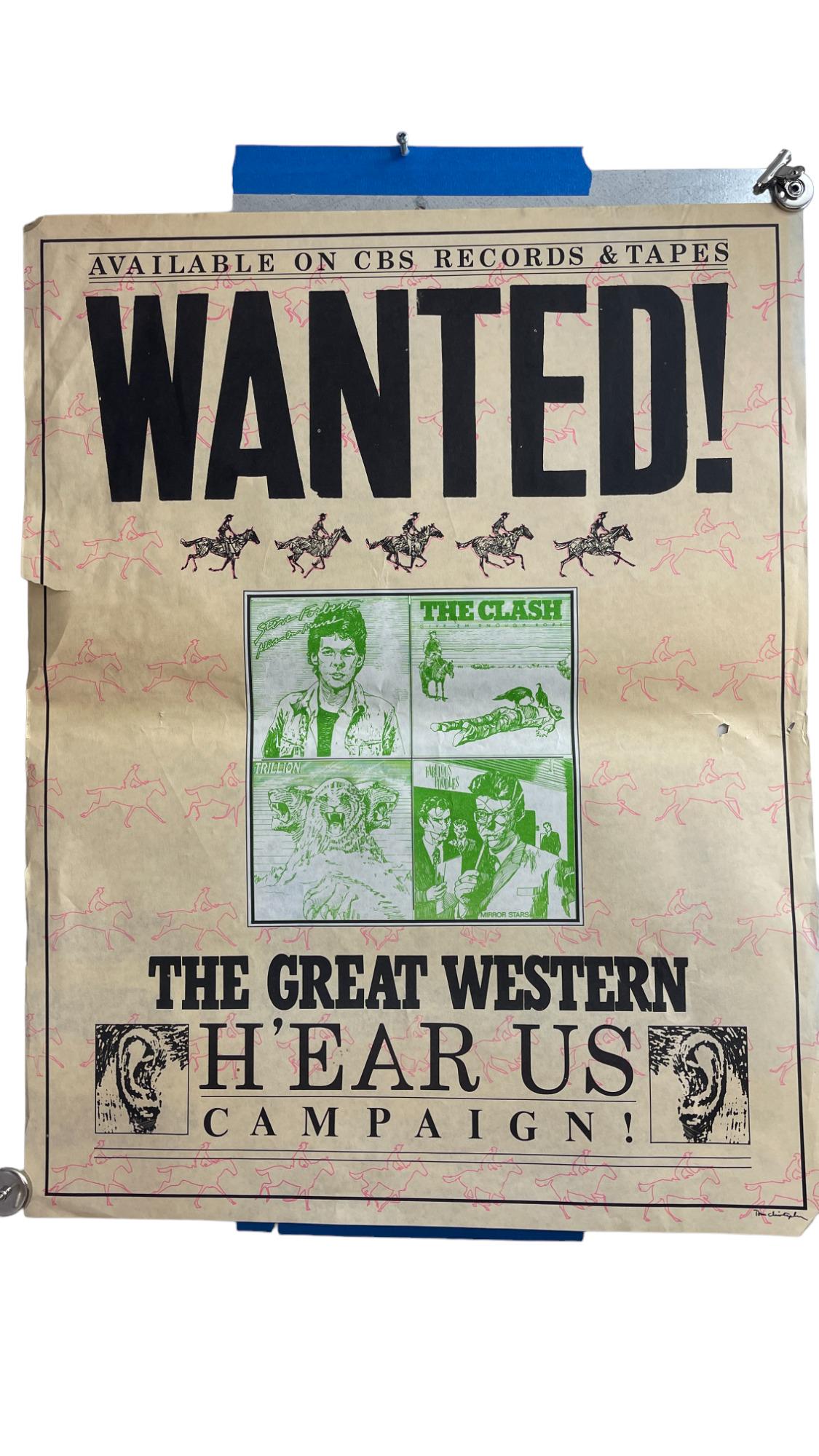 Give 'Em Enough Rope - The Clash Album Poster: Give 'Em Enough Rope - The Clash Album Poster. 22" x 28"