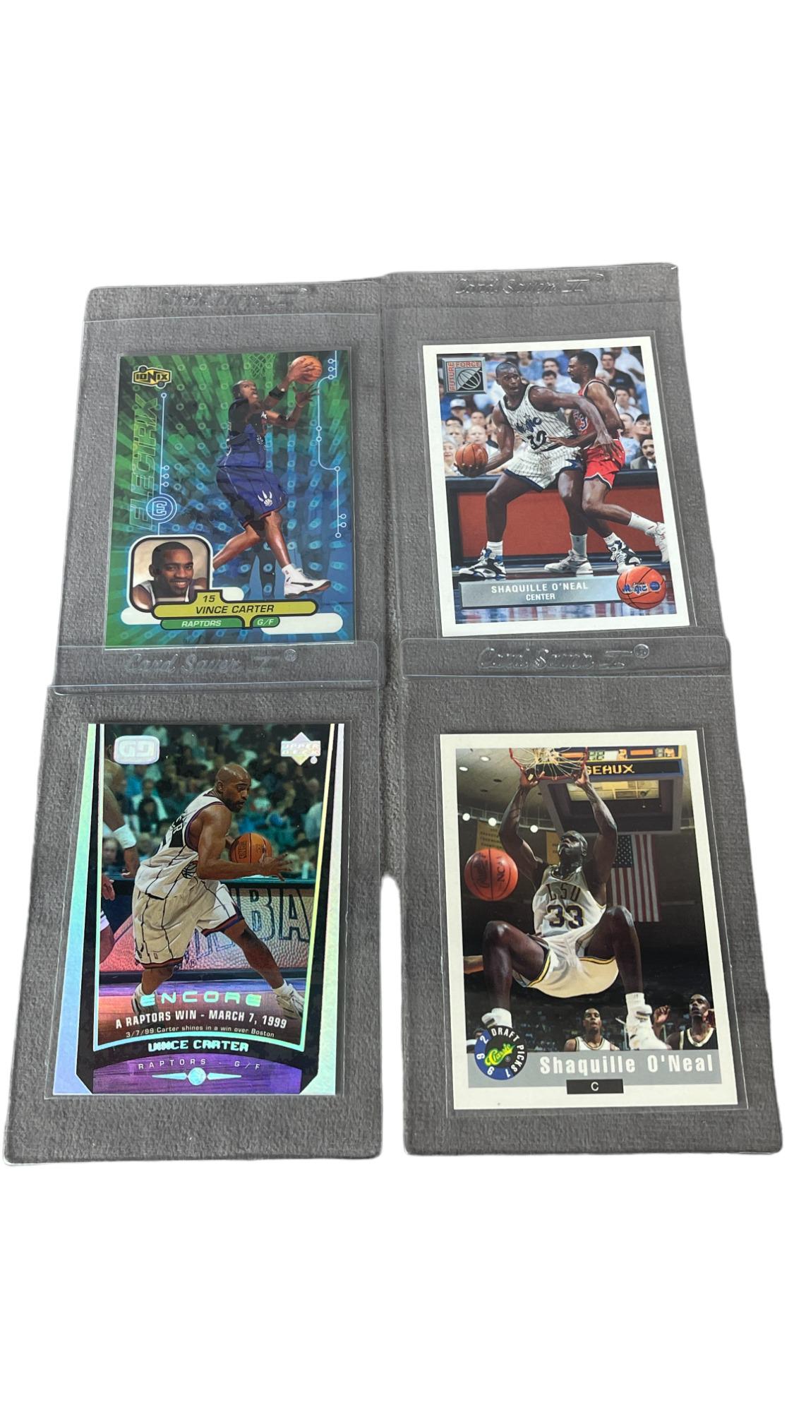 Sports Basketball Trading Cards Shaquille O'Neal & Vince Carter Collection Lot: Sports Basketball Trading Cards Shaquille O'Neal & Vince Carter Collection Lot of 4 Cards