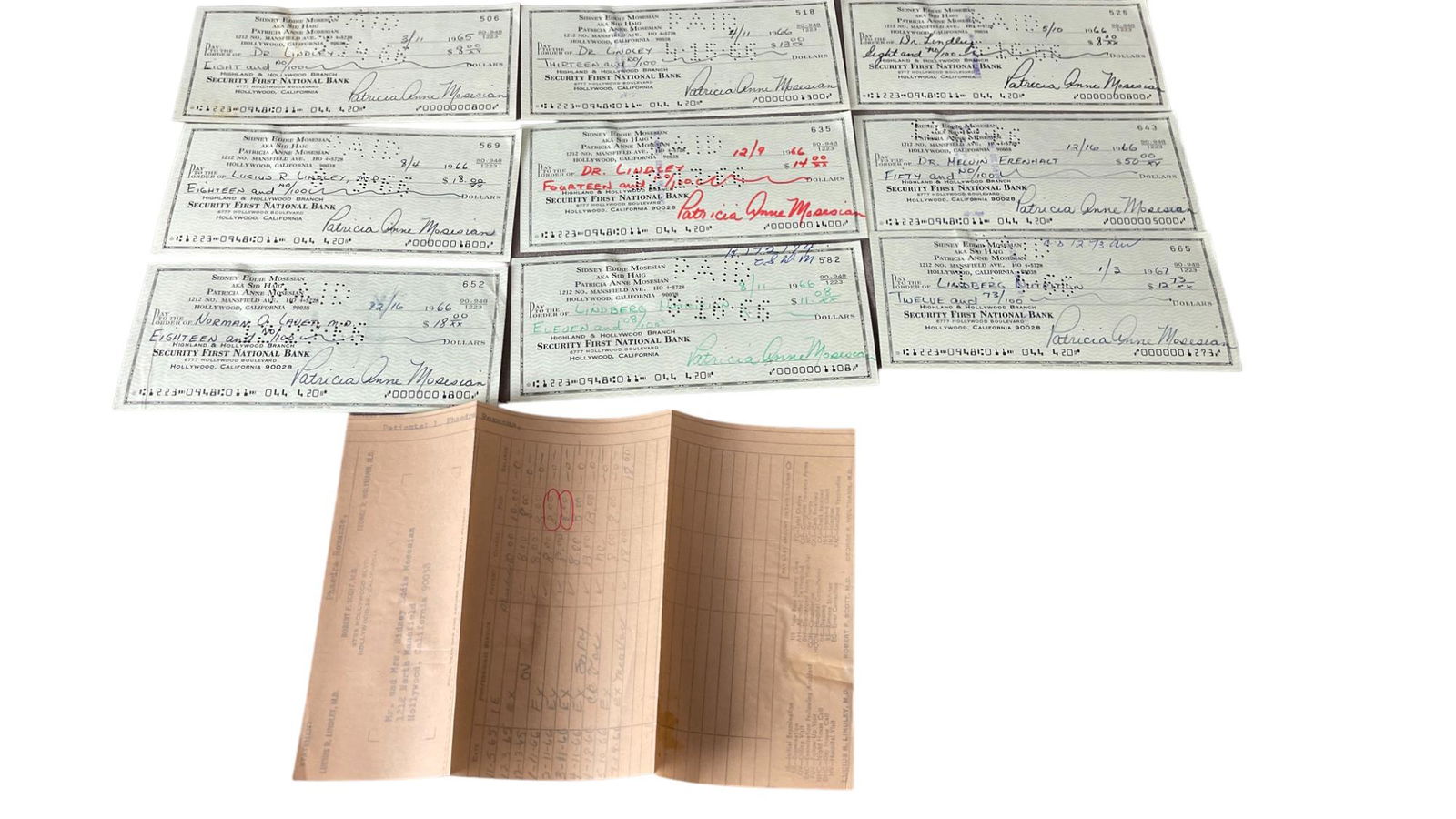 Sid Haig Signed Check Collection Lot AKA Captain Spaulding) (1 of 4)