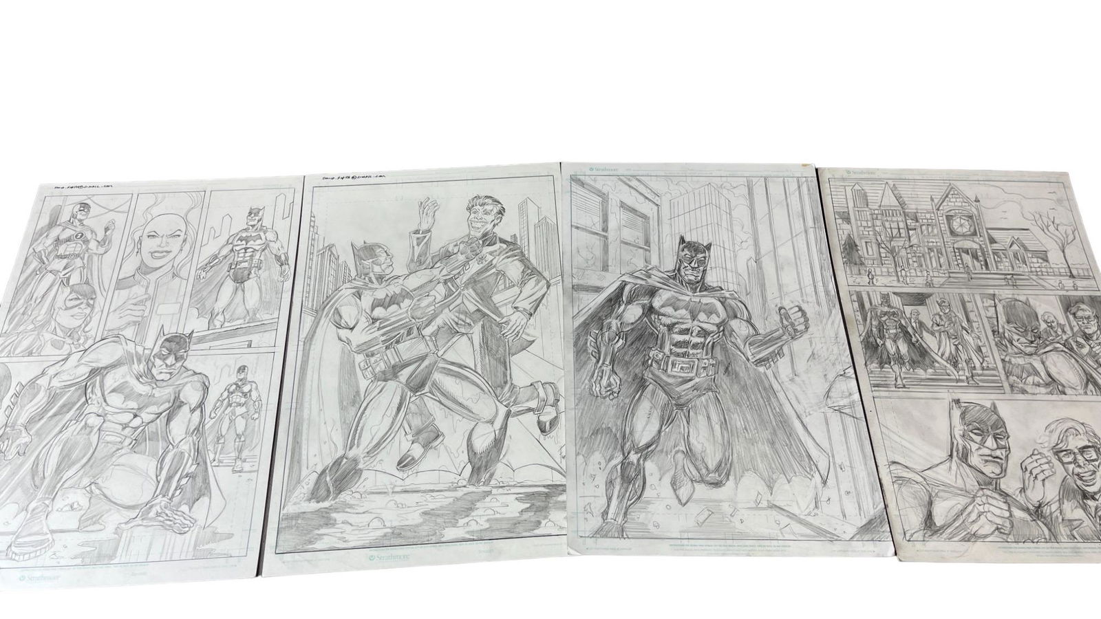 Original Comic Art Drawing Batman, Joker & More Collection Lot (1 of 5)