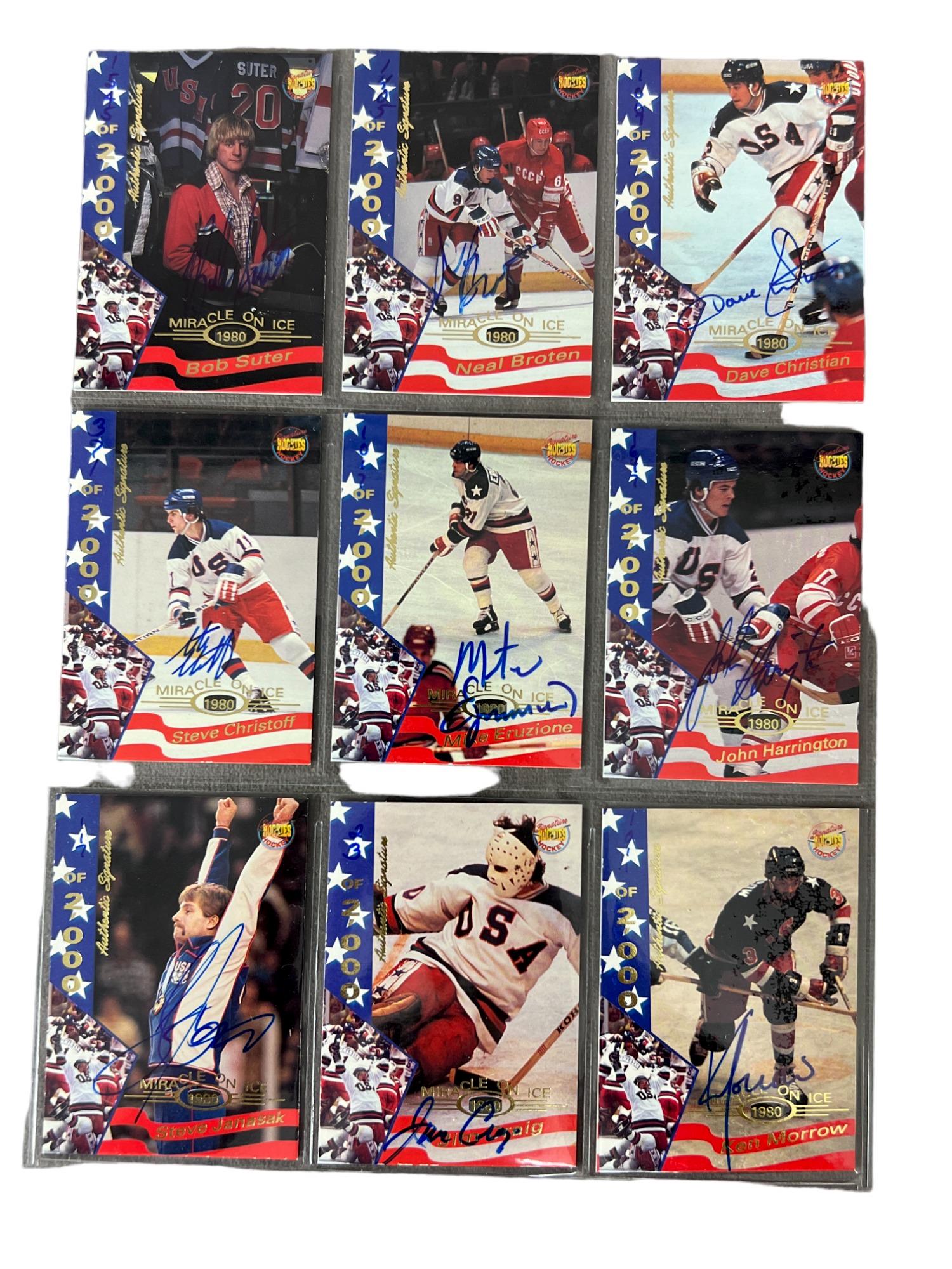 1995 Signed Rookies Miracle on Ice 1980 Signatures Bob Suter Autograph card Collection lot NHL: 1996 Signed Rookies Miracle on Ice 1980 Signatures Bob Suter Autograph card Collection lot NHL hockey