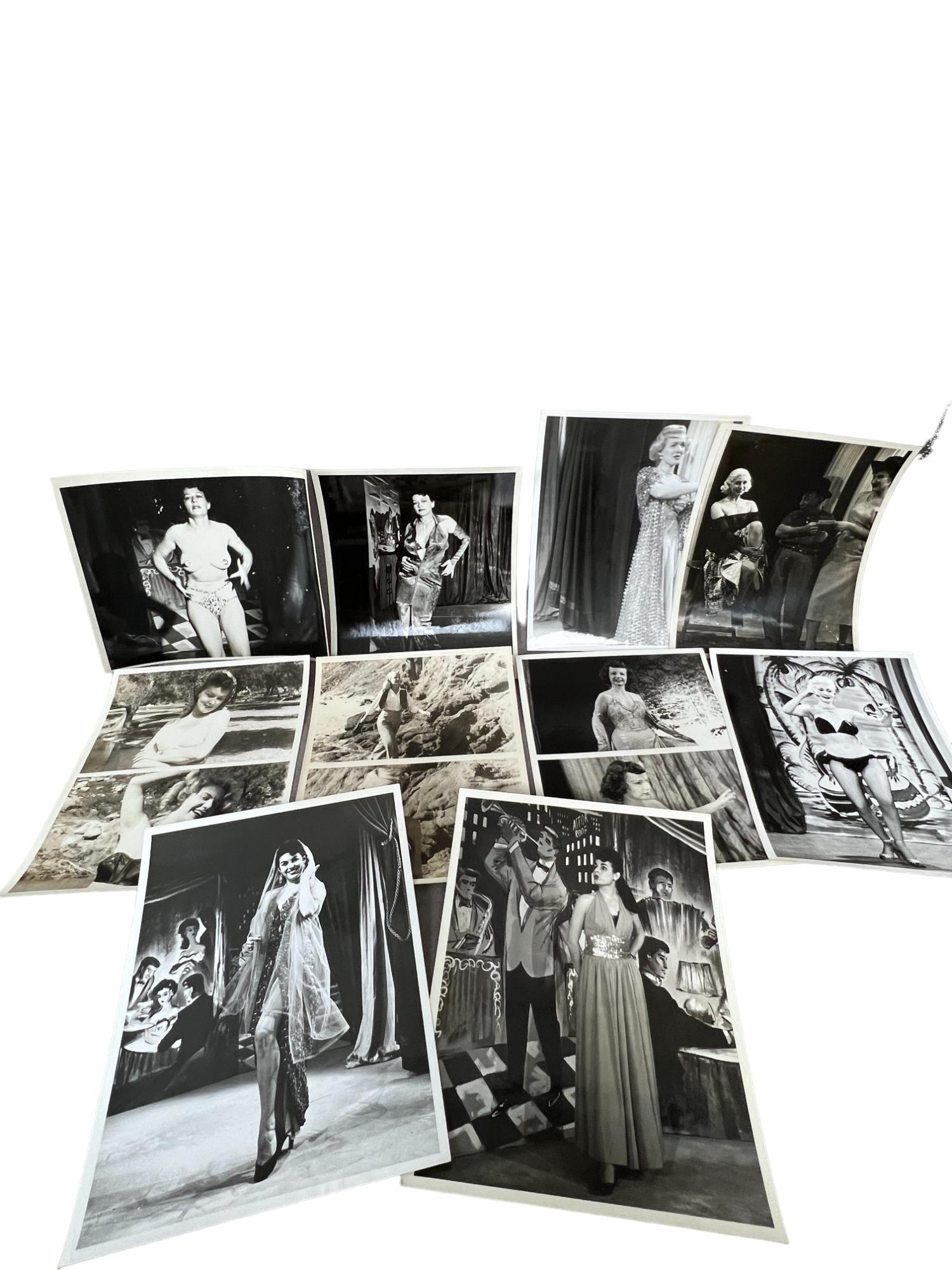 Vintage 1950's Original Burlesque Nude Pin up Model Risque Photo 8x10 Black & White Photographs: Vintage 1950's Original Burlesque Nude Pin up Model Risque Photo 8x10 Black & White Photographs, 10 pieces 8x19