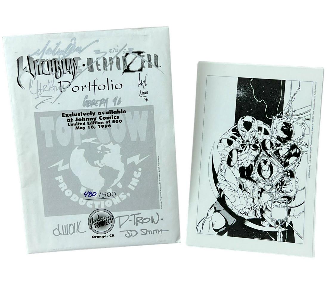 WITCHBLADE / WEAPON ZERO Portfolio #0 SIGNED by 7 (1996) Ltd Ed 480/500 Comic art (1 of 4)