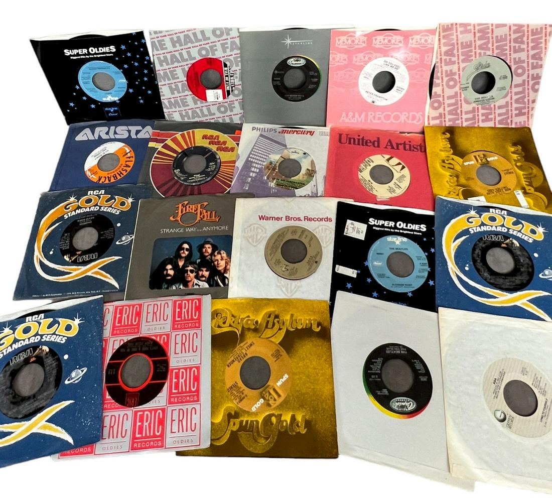 Vintage 45 RPM Vinyl Record Collection Lot Pop Rock Blues Jazz (1 of 16)