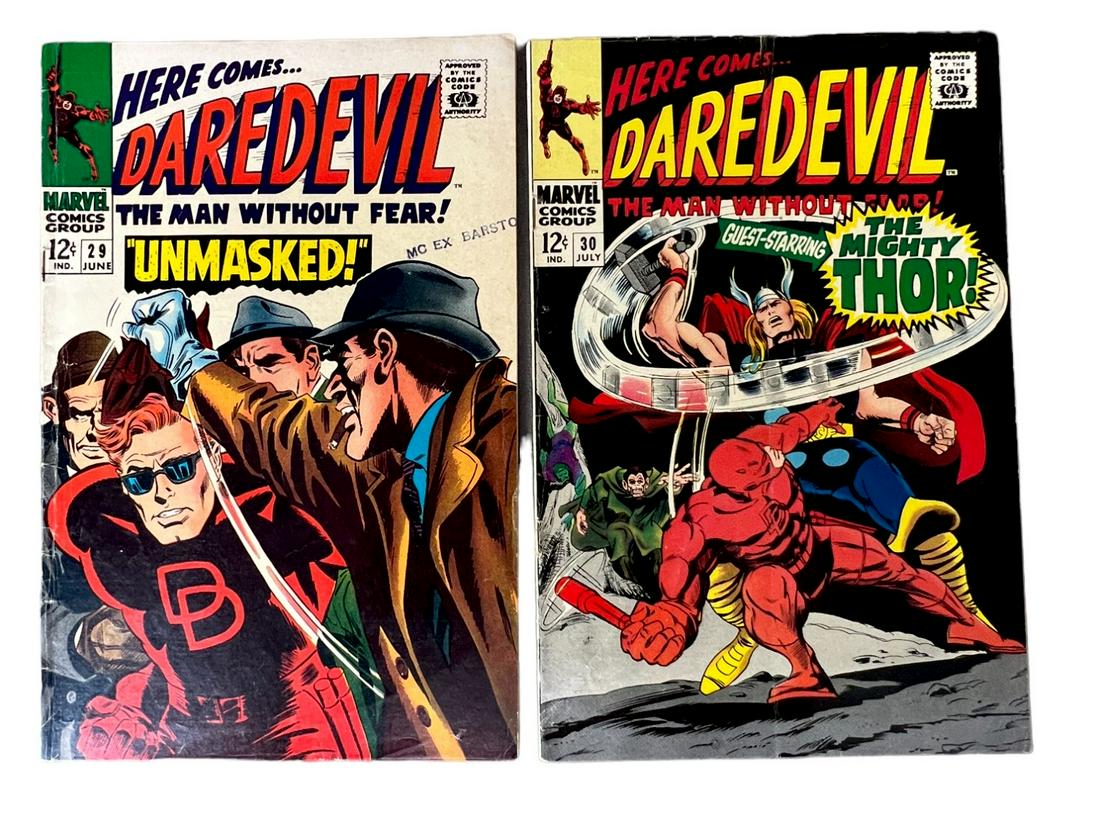 DAREDEVIL 29, 30 Vintage MARVEL Comic Book Collection Lot (1 of 5)