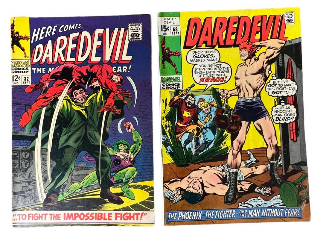 DAREDEVIL 32, 68 Vintage MARVEL Comic Book Collection Lot (1 of 6)