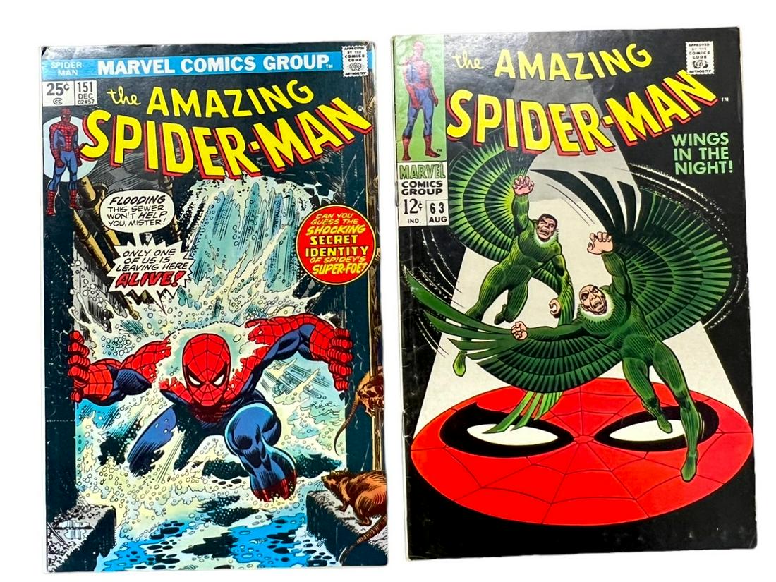 Amazing Spider-Man # 151 63 Marvel Vintage Comic Book Collection Lot SPIDERMAN (1 of 6)