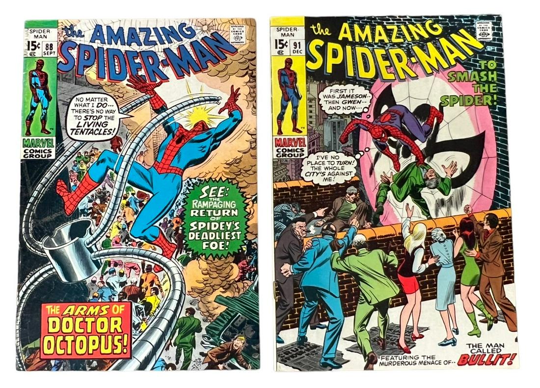 Amazing Spider-Man # 88 91 Marvel Vintage Comic Book Collection Lot SPIDERMAN (1 of 5)