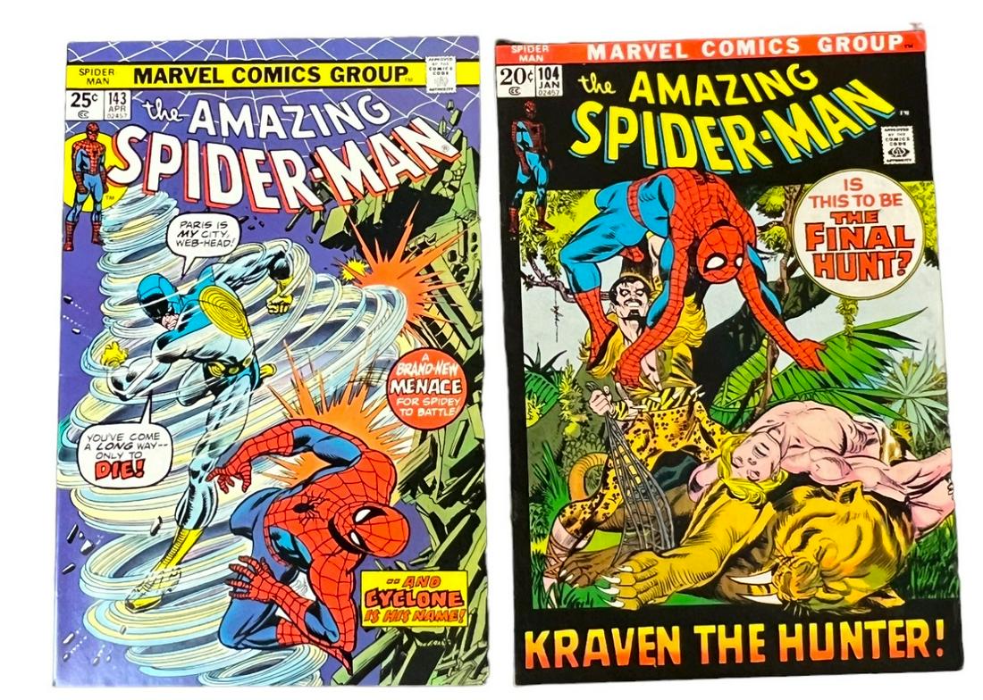 Amazing Spider-Man # 104 143 Marvel Vintage Comic Book Collection Lot SPIDERMAN (1 of 6)