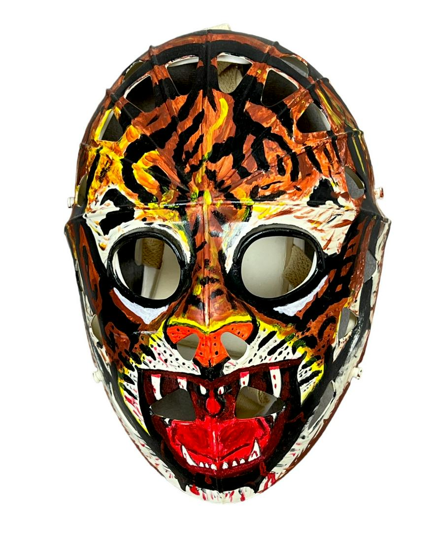 Vintage Hockey Goalie Mask Hand Painted: Vintage Hockey Goalie Mask Hand Painted