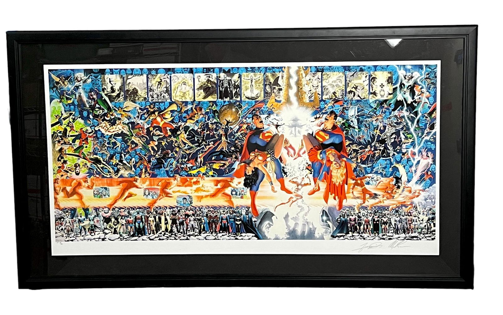 Alex Ross and George Perez - "Crisis On Infinite Earths" Limited Edition Print, 28/35 Signed (1 of 20)