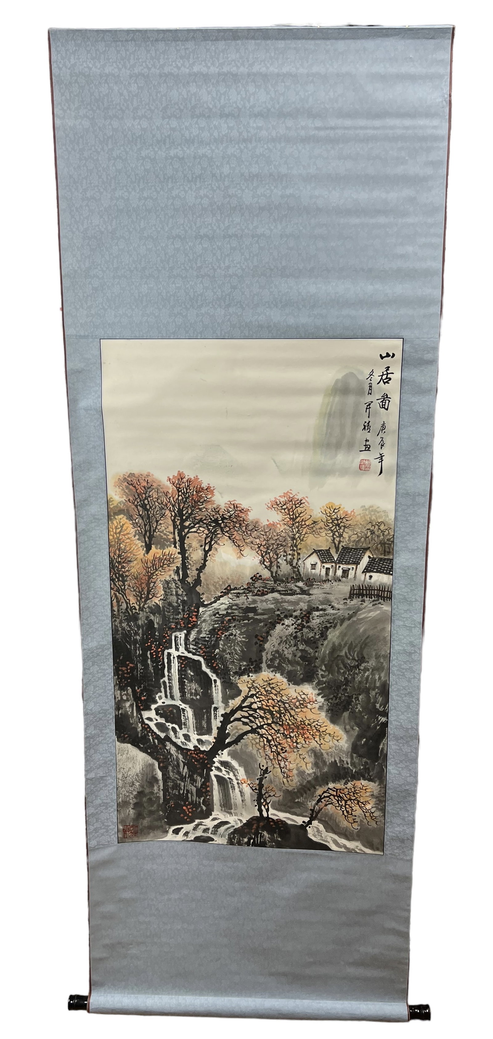 Antique vintage Chinese scroll painting: Antique vintage Chinese scroll painting 22" x 58"