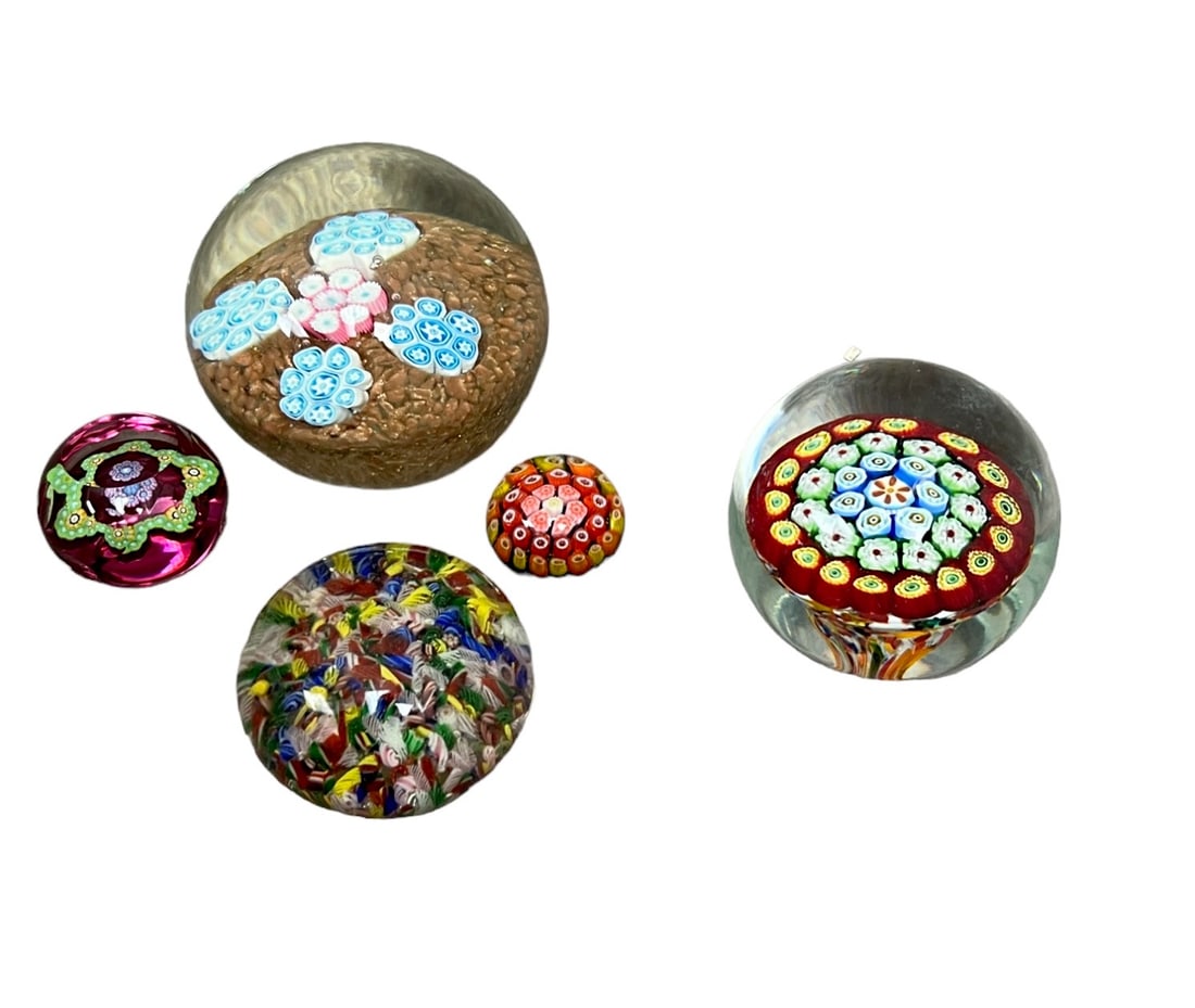 Antique Vintage Glass Papeperweight Collection Lot (1 of 11)