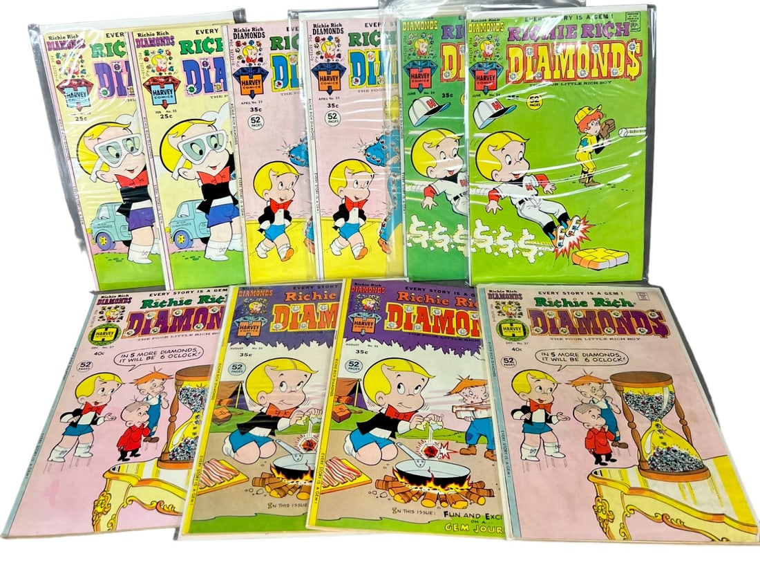 Richie Rich Diamonds Harvey comics vintage comic book collection lot (1 of 9)