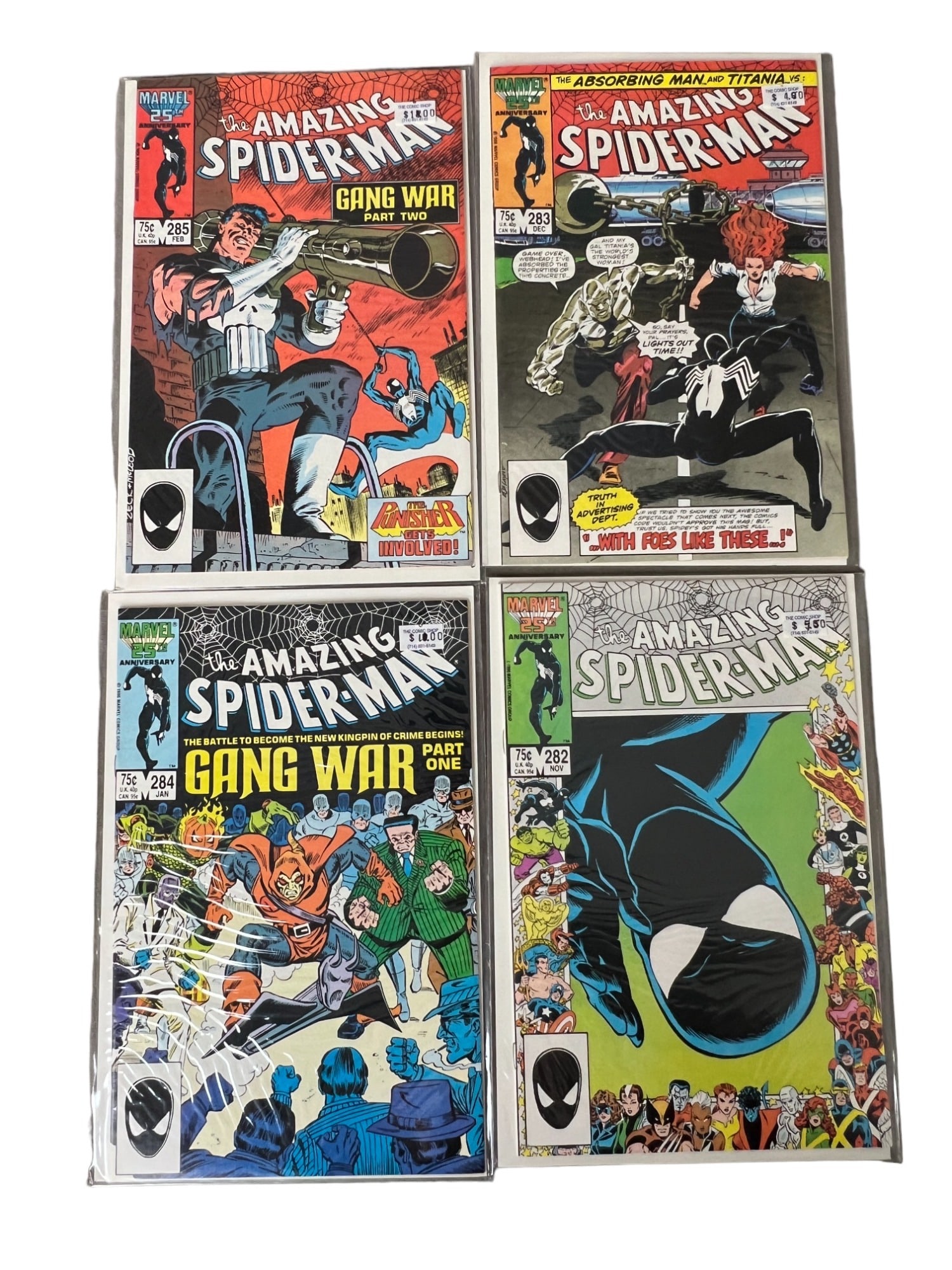 Amazing Spider-Man # 282- 285 Vintage Comic Book Collection Lot (1 of 10)