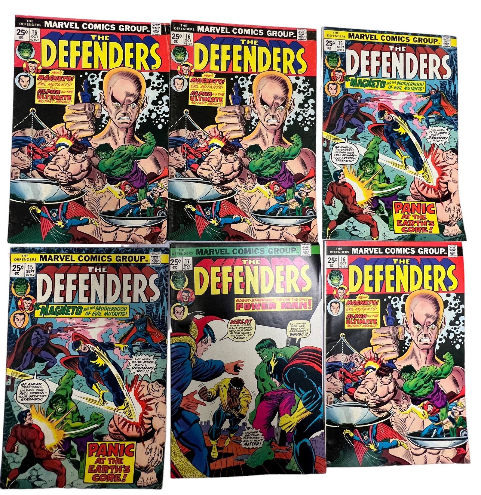 The defenders # 16 x3 , 15 x2 , 17 vintage marvel comic book collection lot (1 of 13)