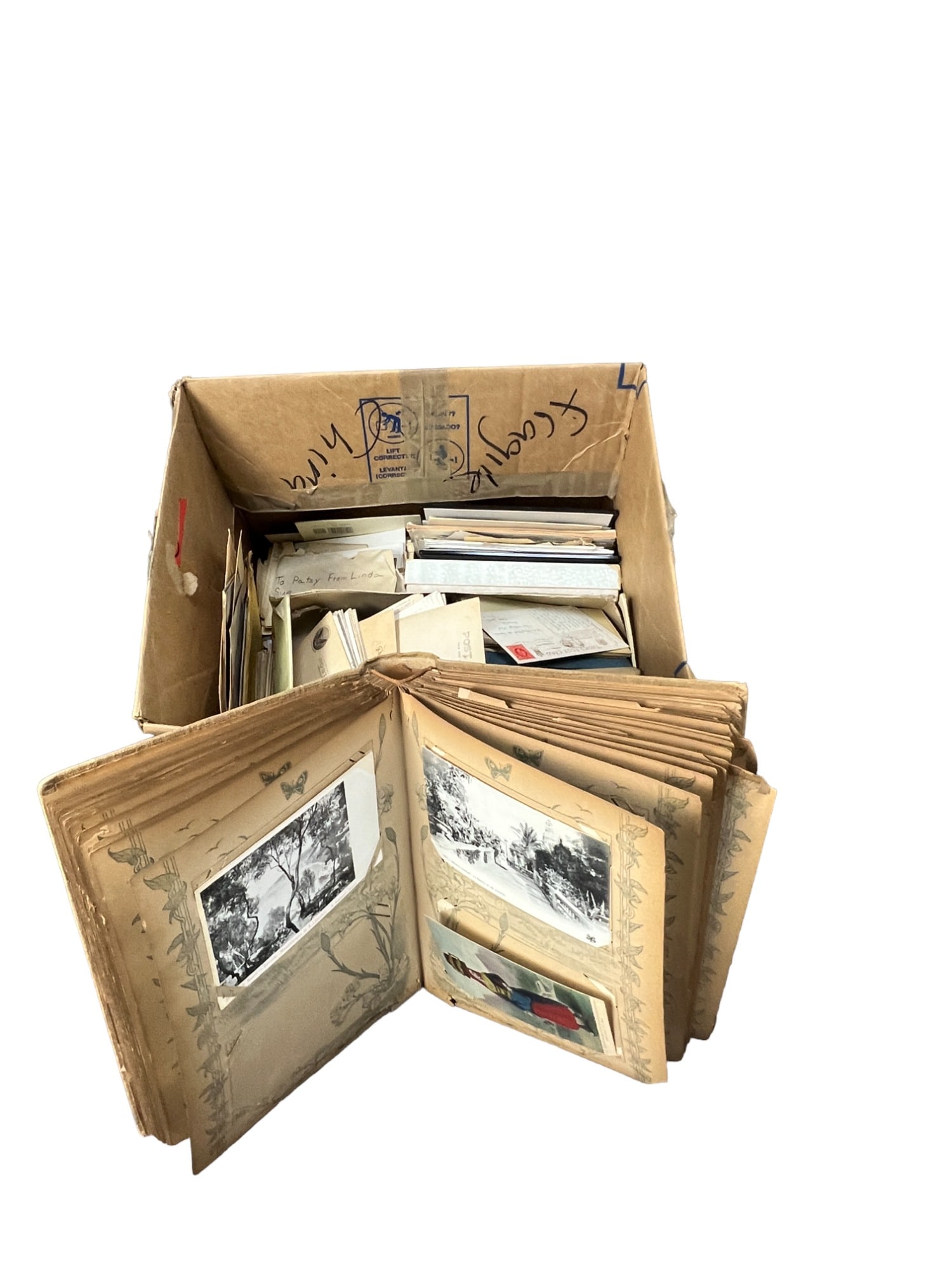 Antique vintage postcard large collection lot with rare stamps (1 of 17)