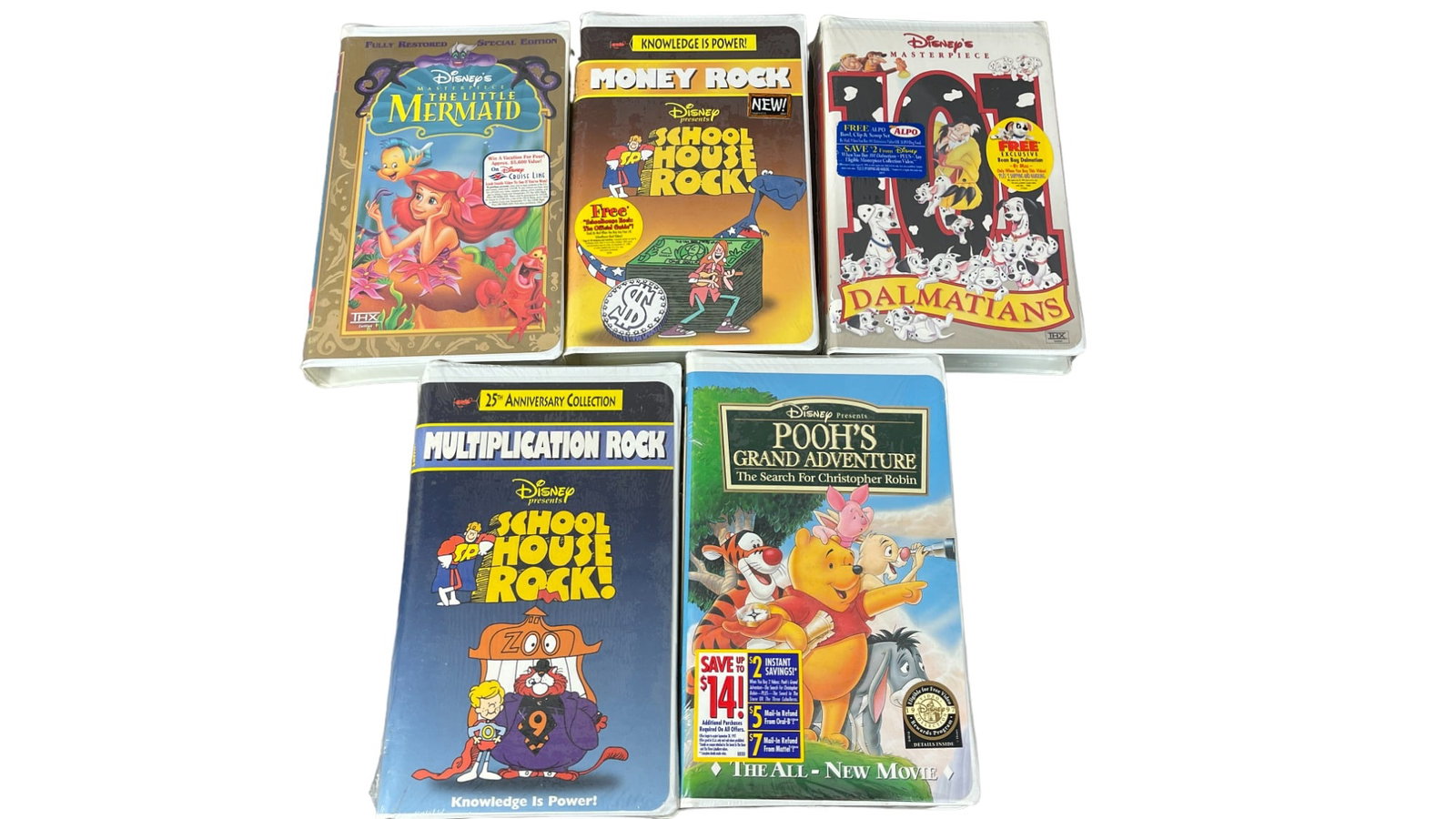 Vintage Disney Sealed VHS Movie Tape Collection Lot (1 of 3)