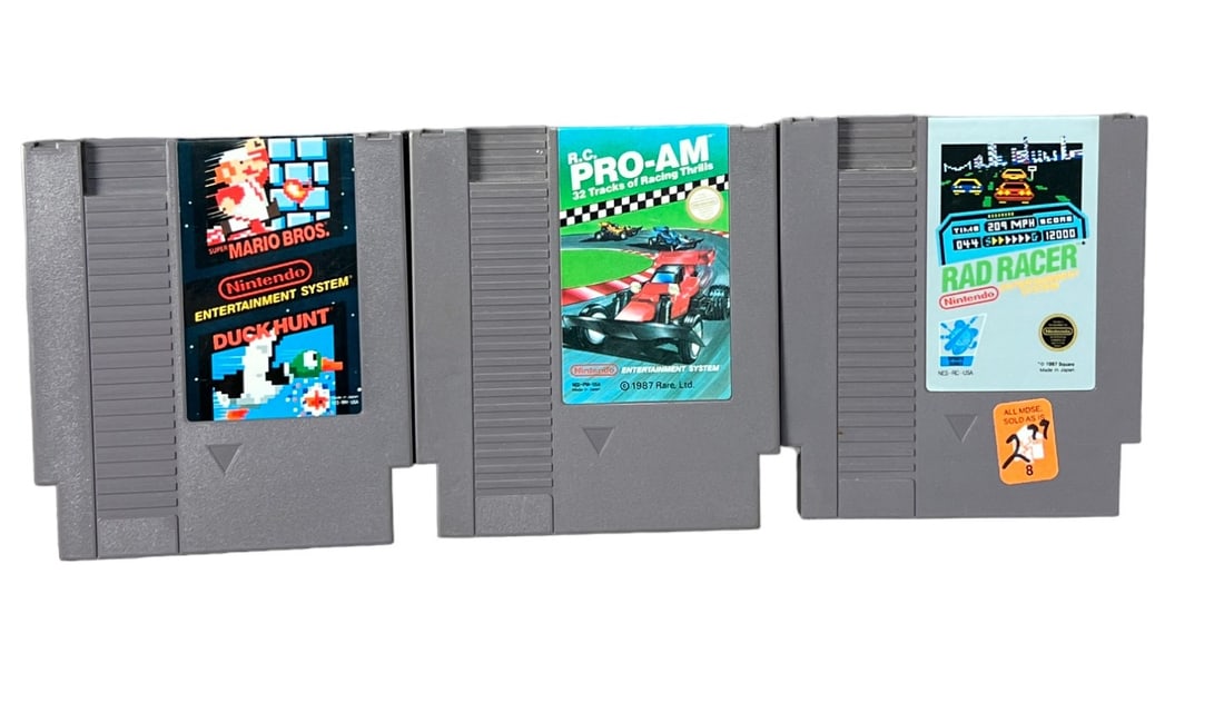 Nintendo NES Vintage Game Collection Lot mario, rad racer, pro am (1 of 8)